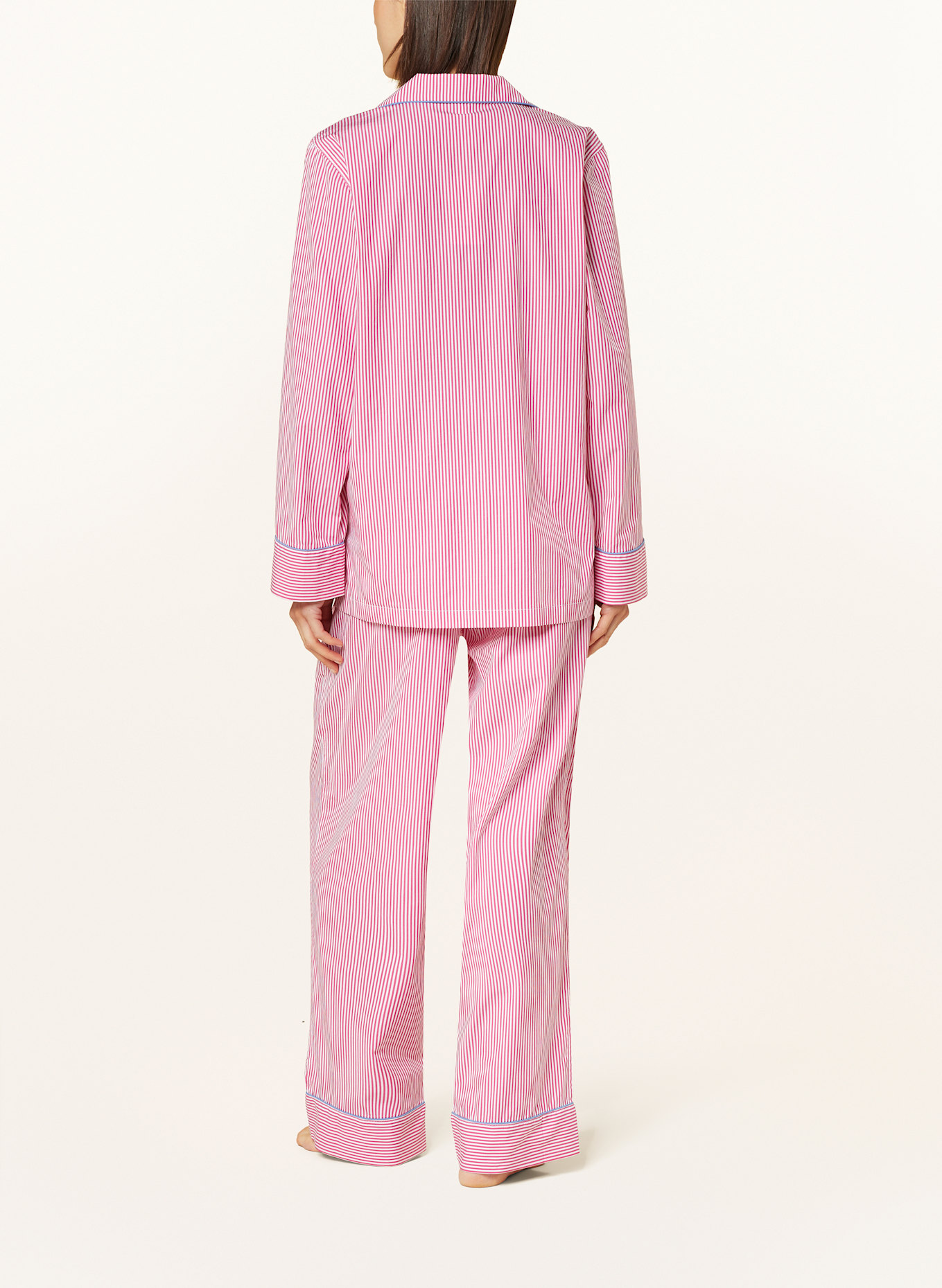 POLO RALPH LAUREN Schlafanzug: PINK / WEISS
