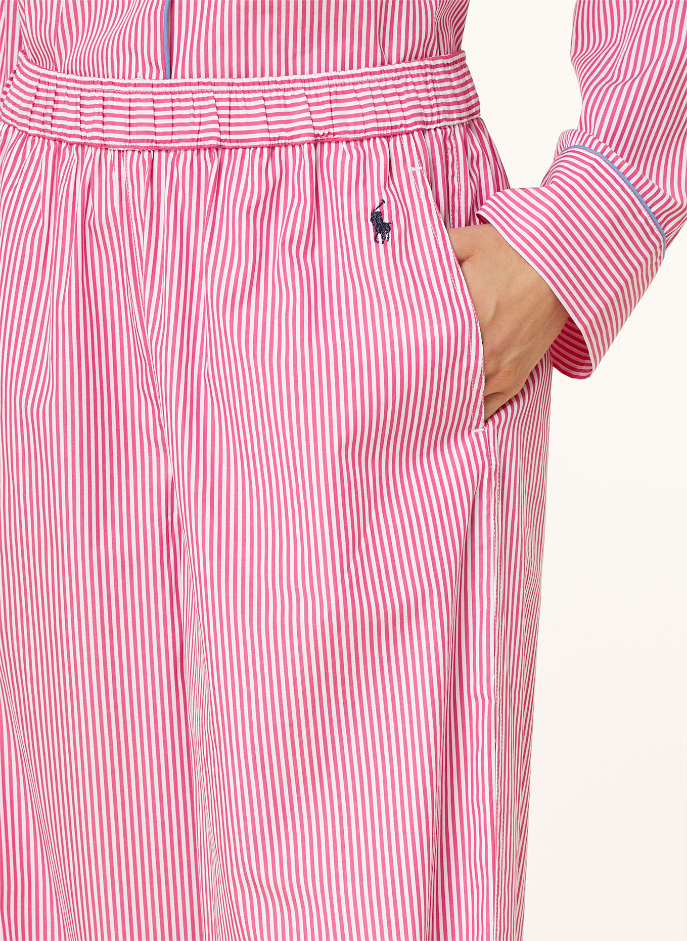 POLO RALPH LAUREN Schlafanzug: PINK / WEISS