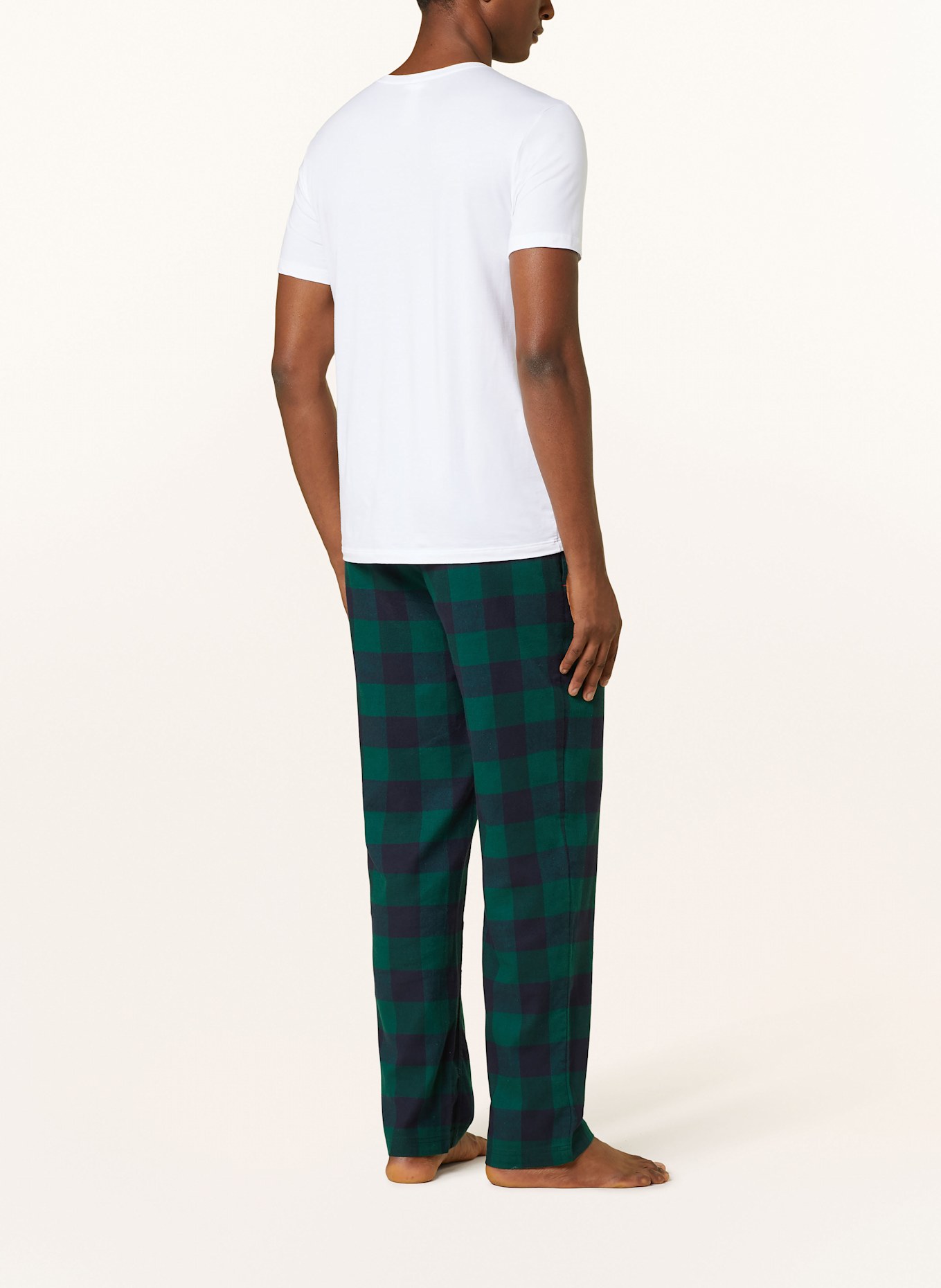 TOMMY HILFIGER Schlafhose aus Flanell: DUNKELGRÜN / DUNKELBLAU