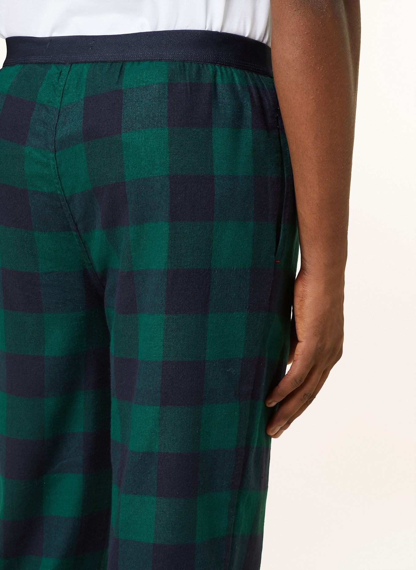 TOMMY HILFIGER Schlafhose aus Flanell: DUNKELGRÜN / DUNKELBLAU