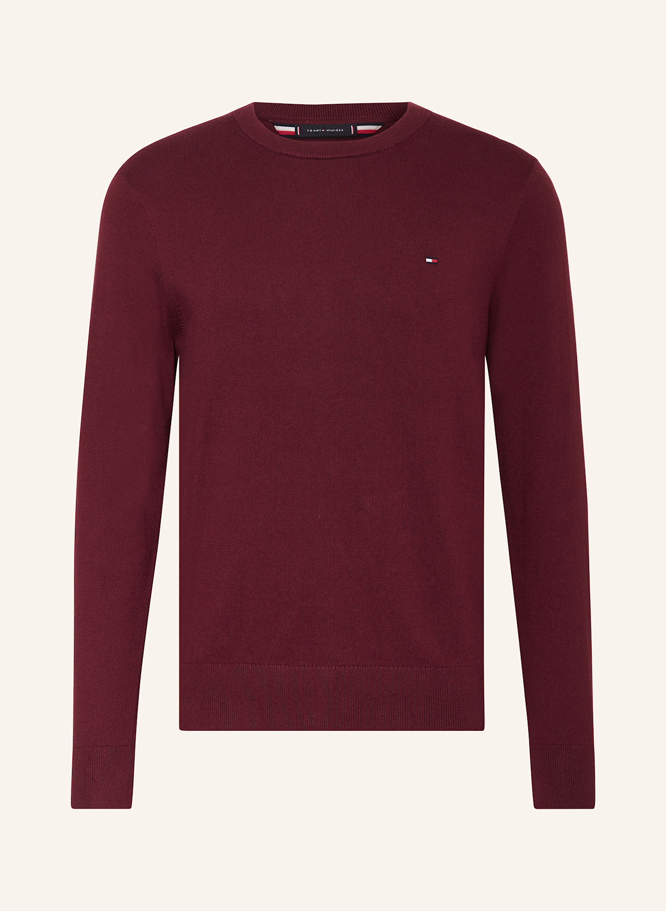 TOMMY HILFIGER Pullover: DUNKELROT
