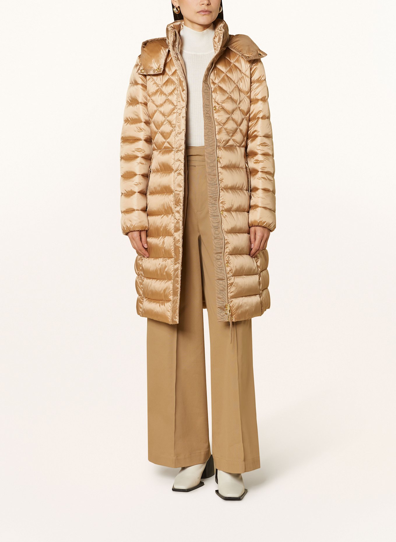 JOOP! Steppmantel mit abnehmbarer Kapuze: BEIGE