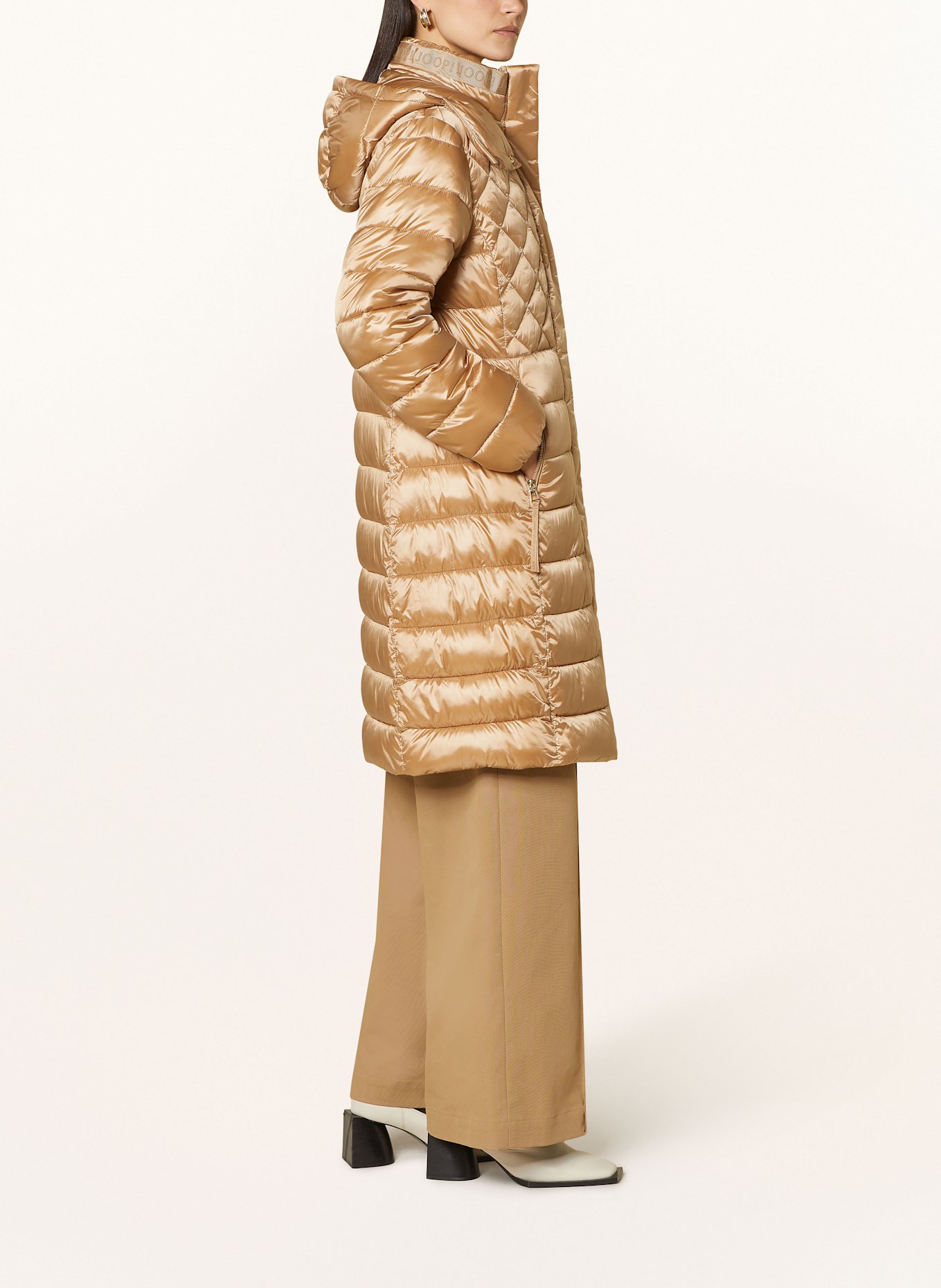 JOOP! Steppmantel mit abnehmbarer Kapuze: BEIGE