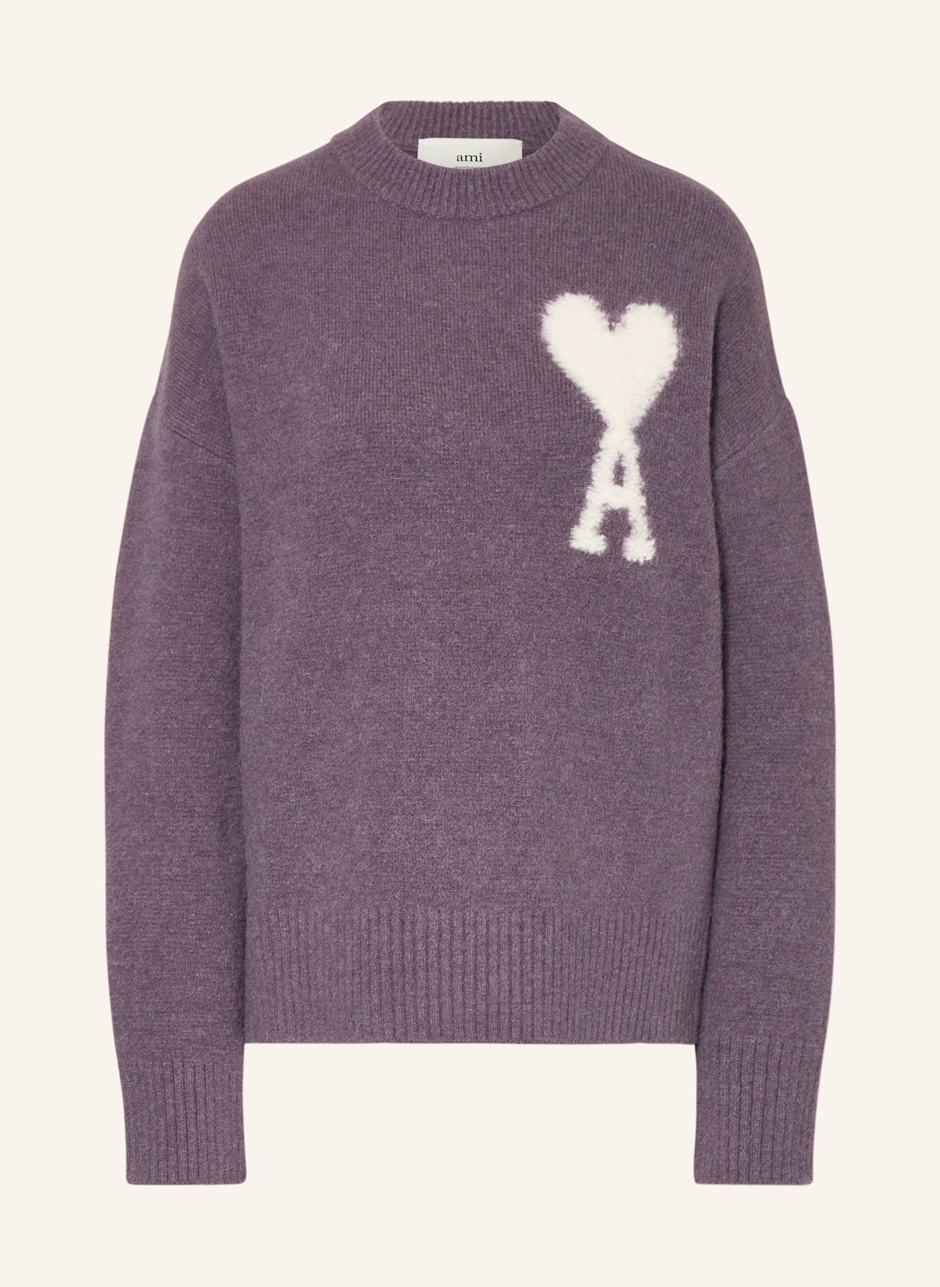 AMI PARIS Alpaca sweater: PURPLE
