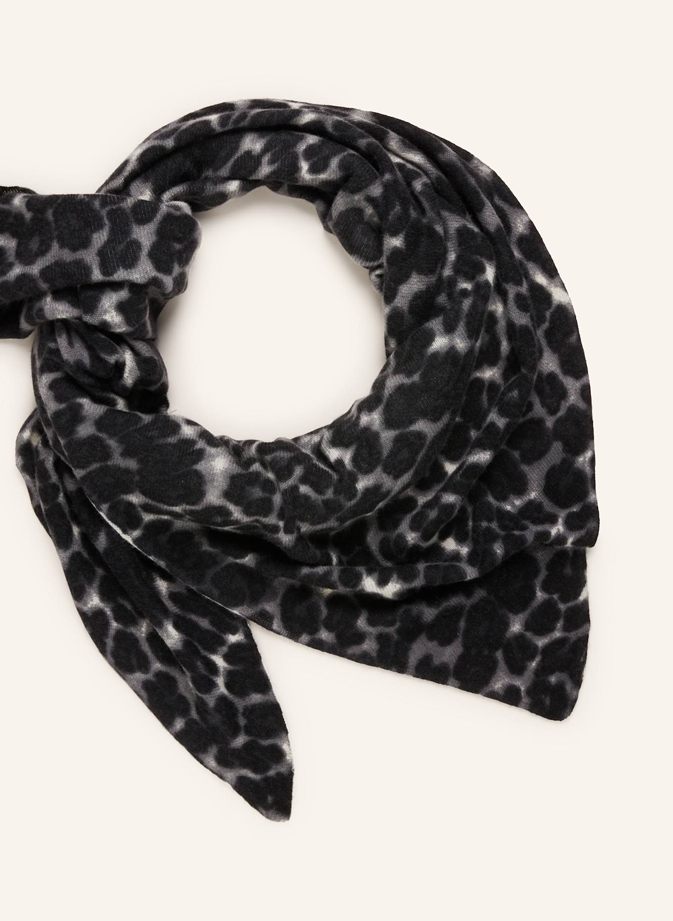 S.MARLON Chusta trójkątna z kaszmiru: CZARNY / SZARY / KREMOWY