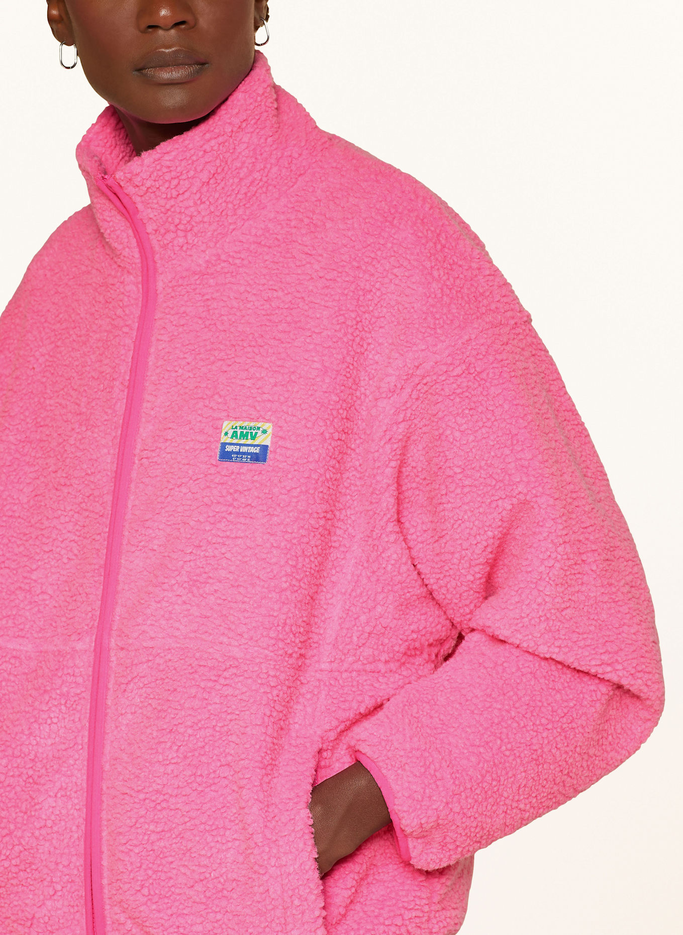 Saint laurent pink teddy jacket cheap