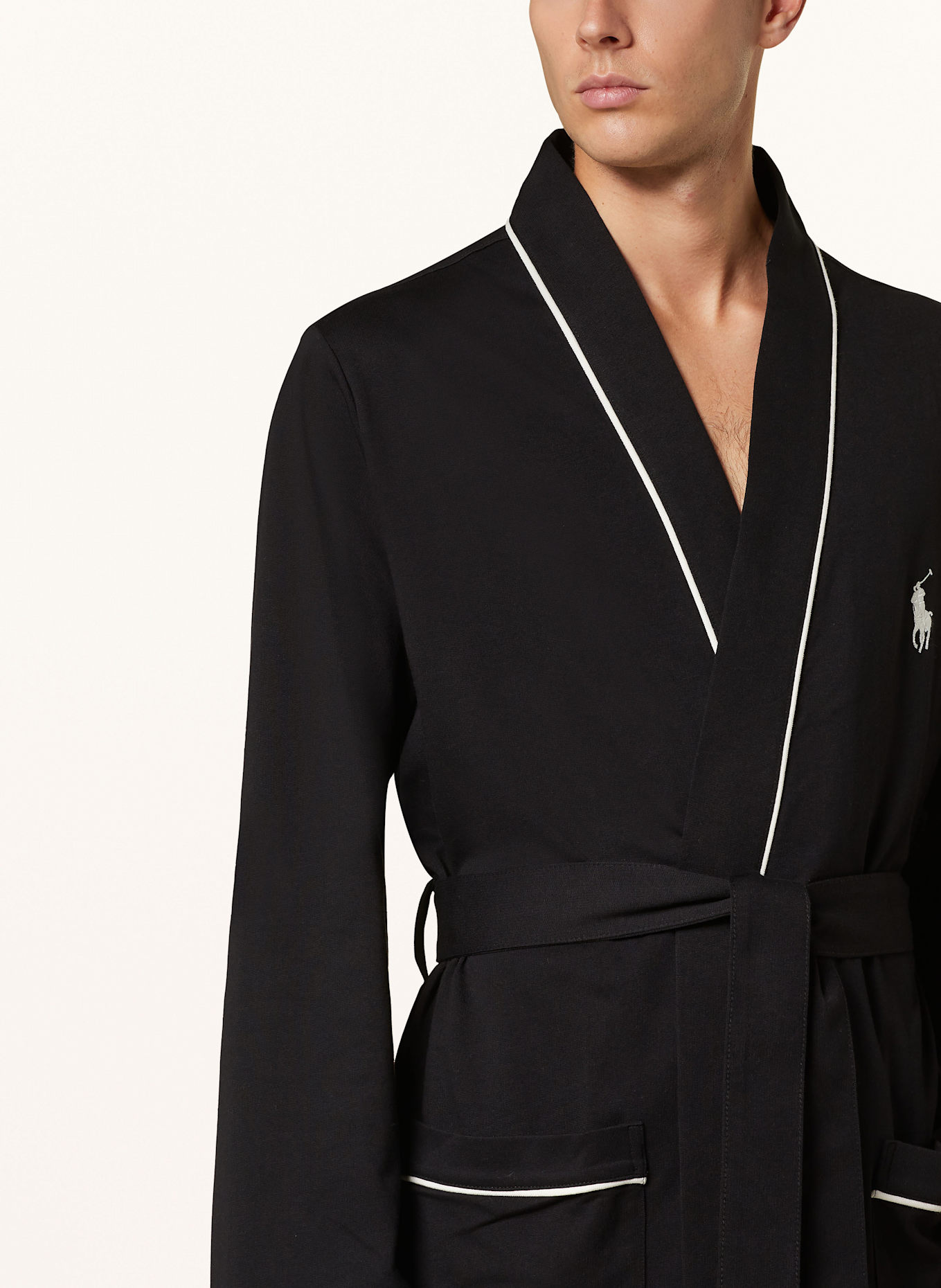 POLO RALPH LAUREN Herren-Bademantel: SCHWARZ