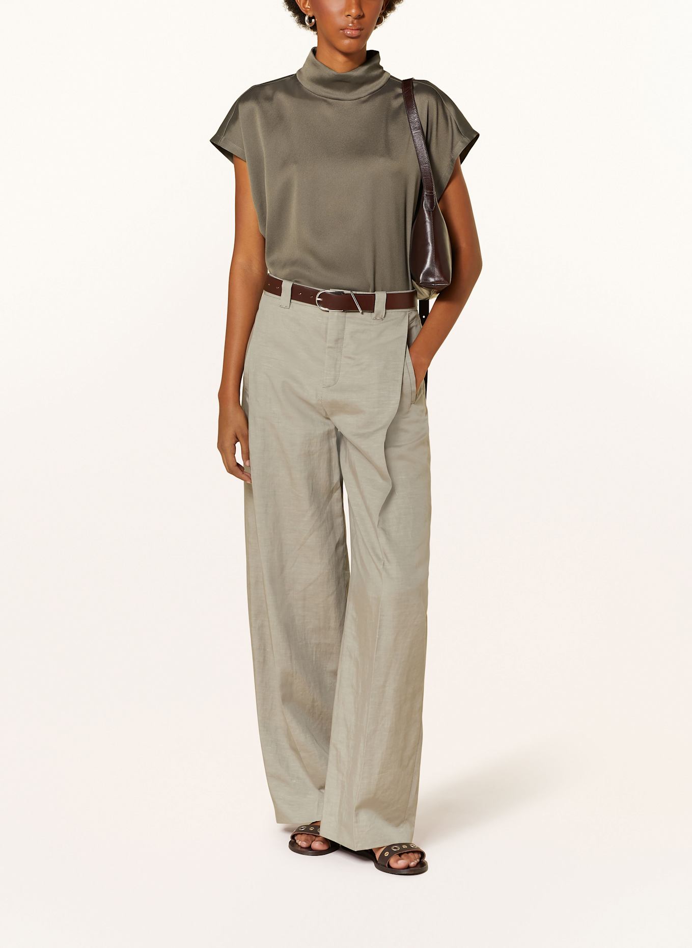 DRYKORN Shirt blouse ALARIA_1 made of satin: GRAY
