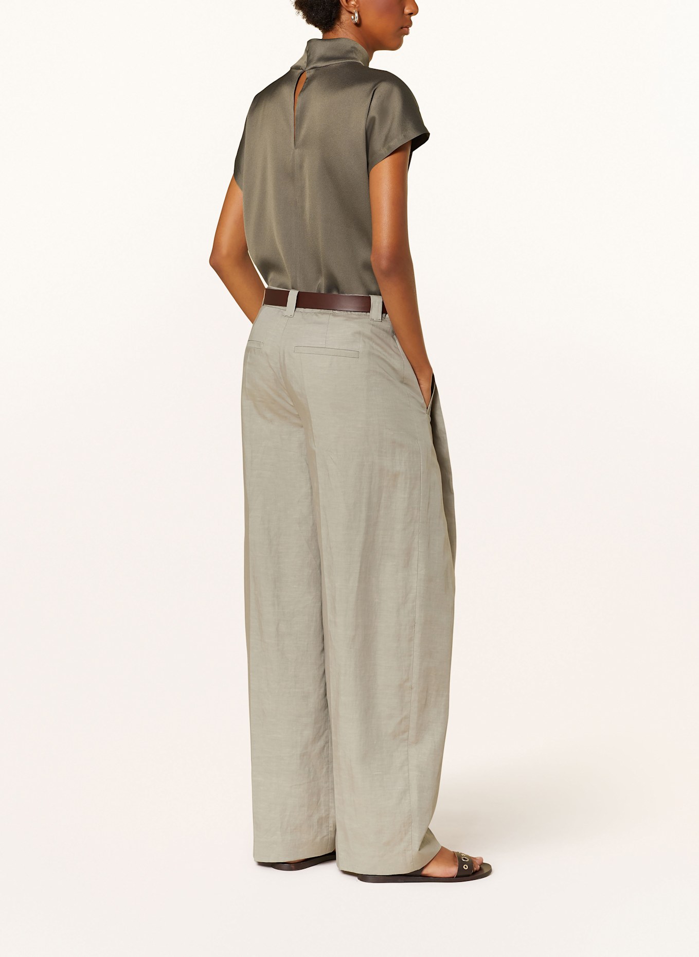 DRYKORN Shirt blouse ALARIA_1 made of satin: GRAY