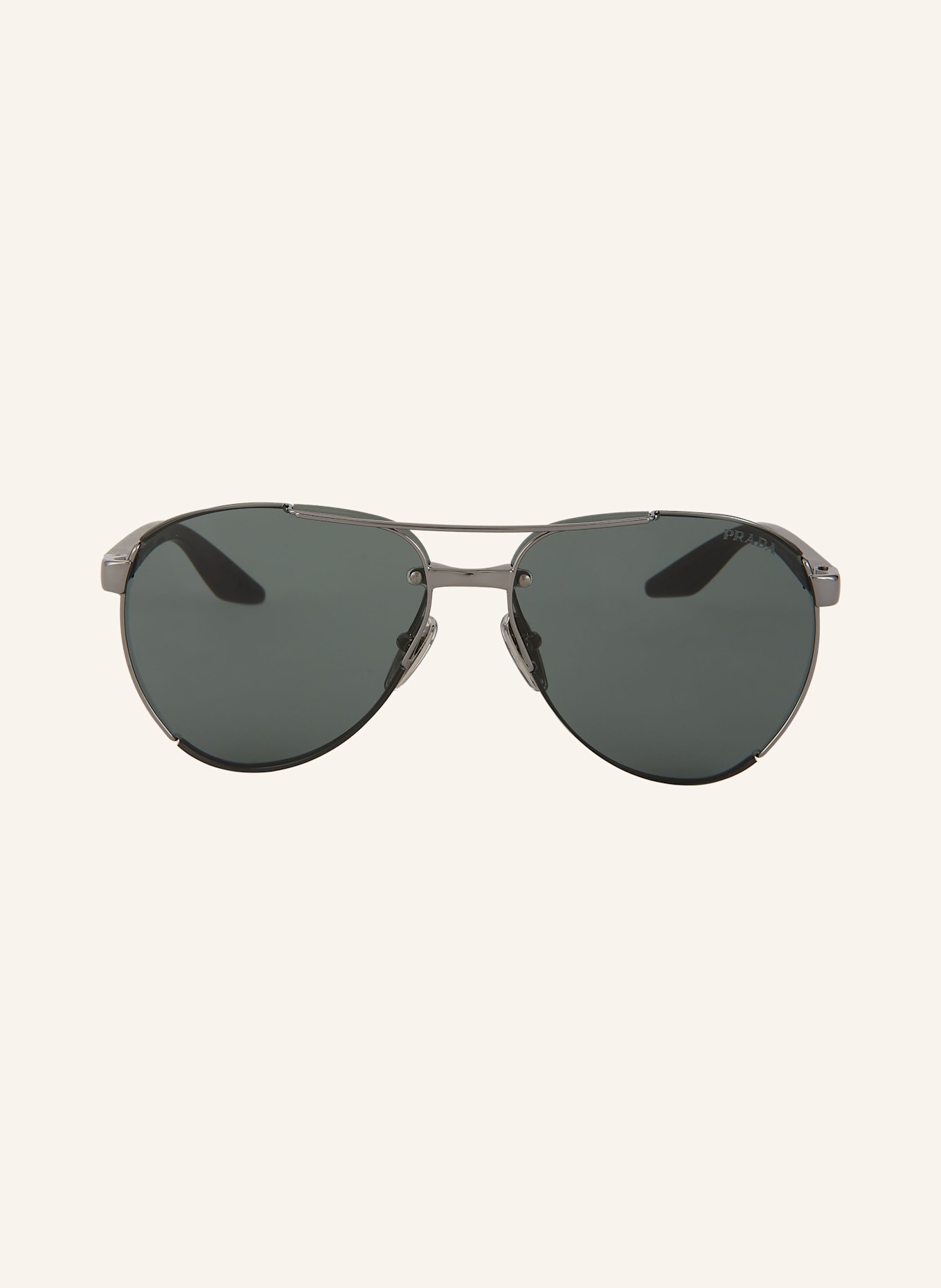 PRADA LINEA ROSSA Sonnenbrille PS 51YS: 5AV50F - SILBER/ HELLGRÜN