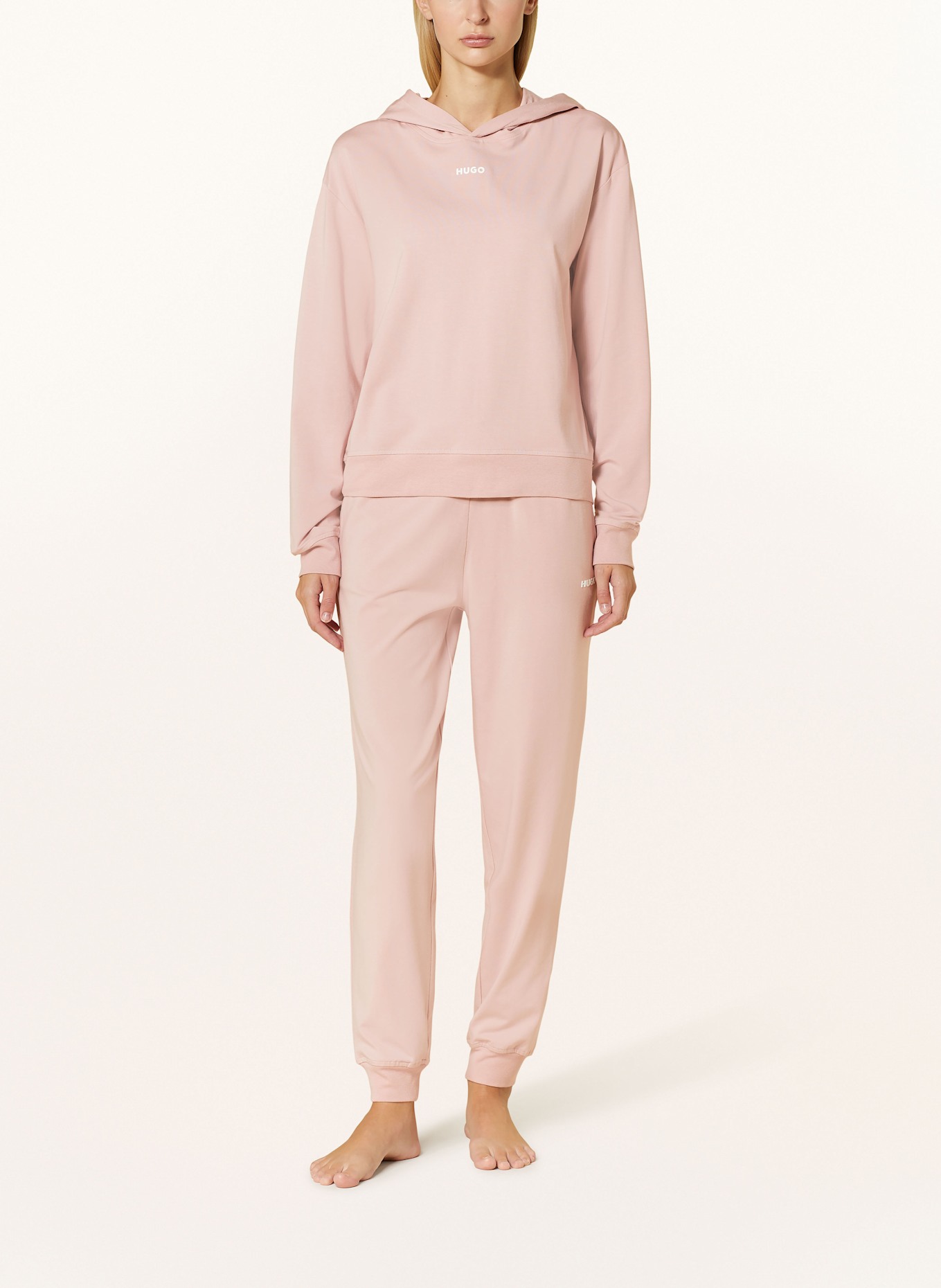 HUGO Sweat à capuche lounge HUFFLE: ROSE CLAIR