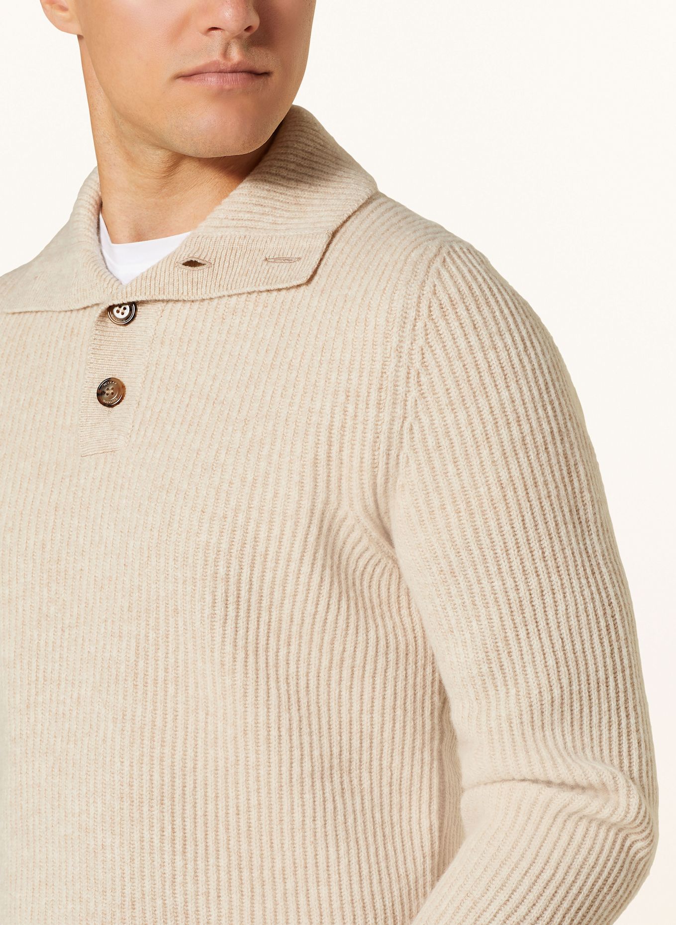 MAERZ MUENCHEN Half-zip sweater, Color: BEIGE (Image 4)