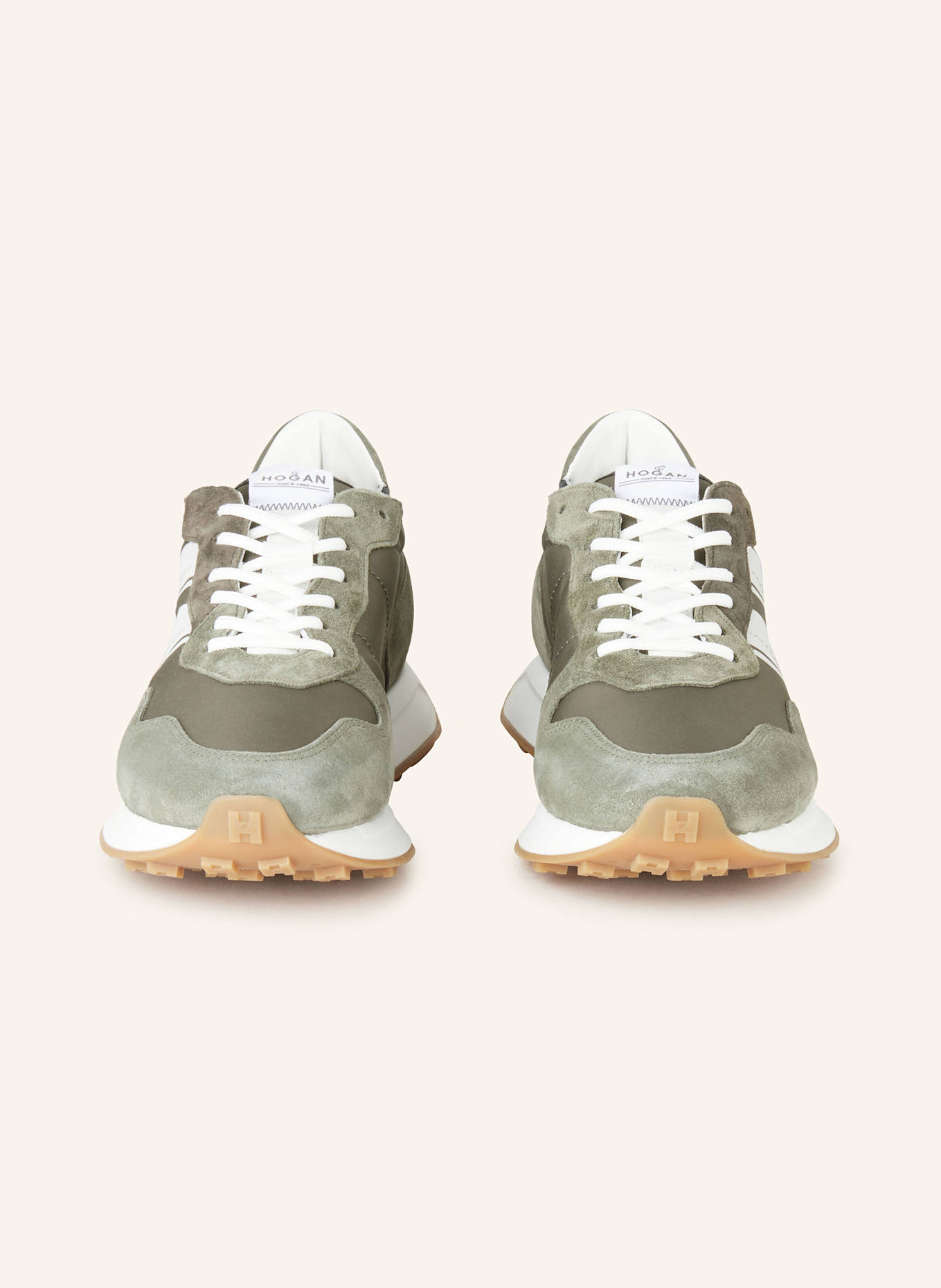 HOGAN Sneakers H601: OLIVE / WHITE