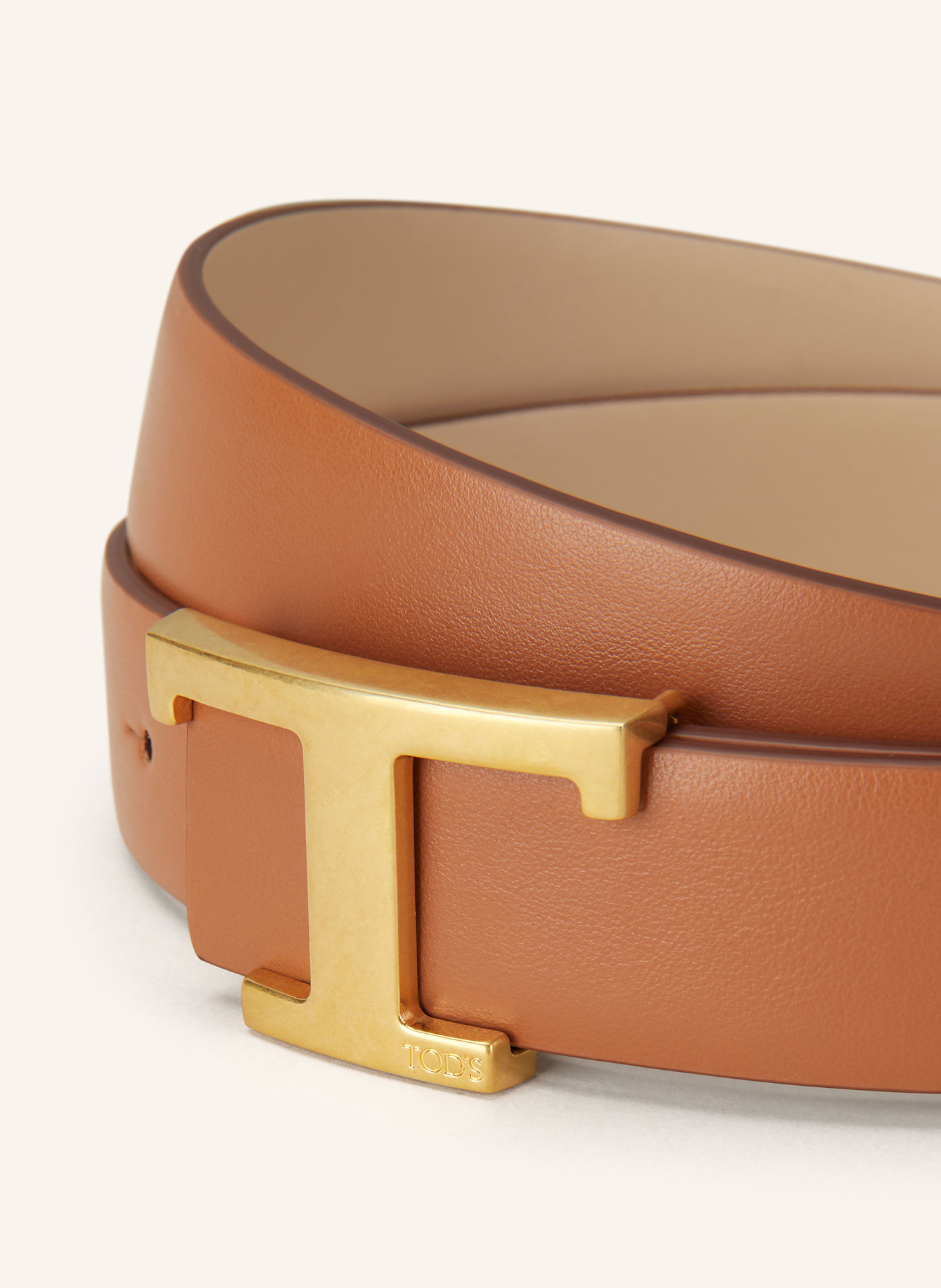 TOD'S Ledergürtel zum Wenden: BEIGE / CAMEL