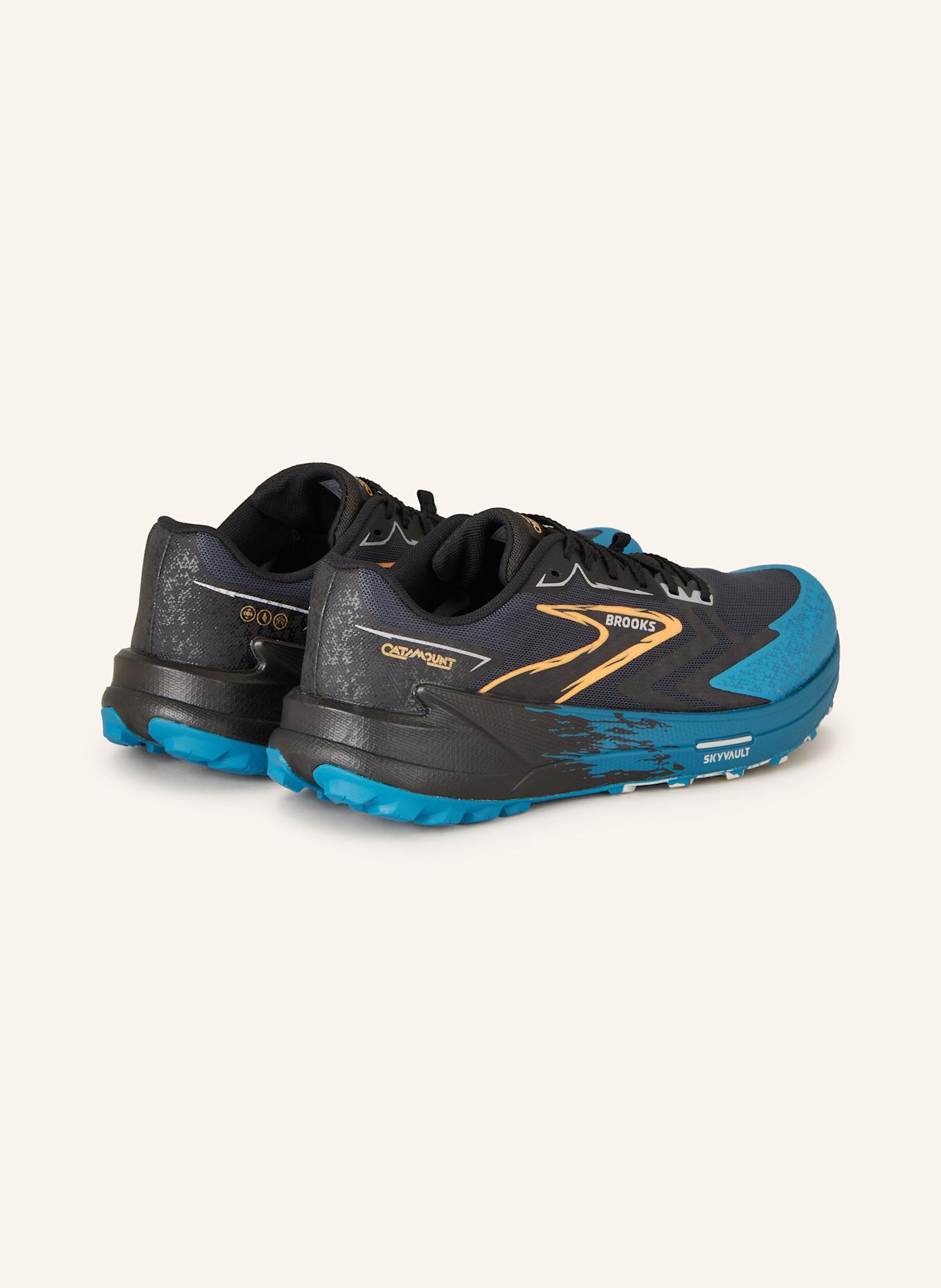 BROOKS Trail running shoes CATAMOUNT 3, Color: BLACK/ TURQUOISE/ ORANGE (Image 2)