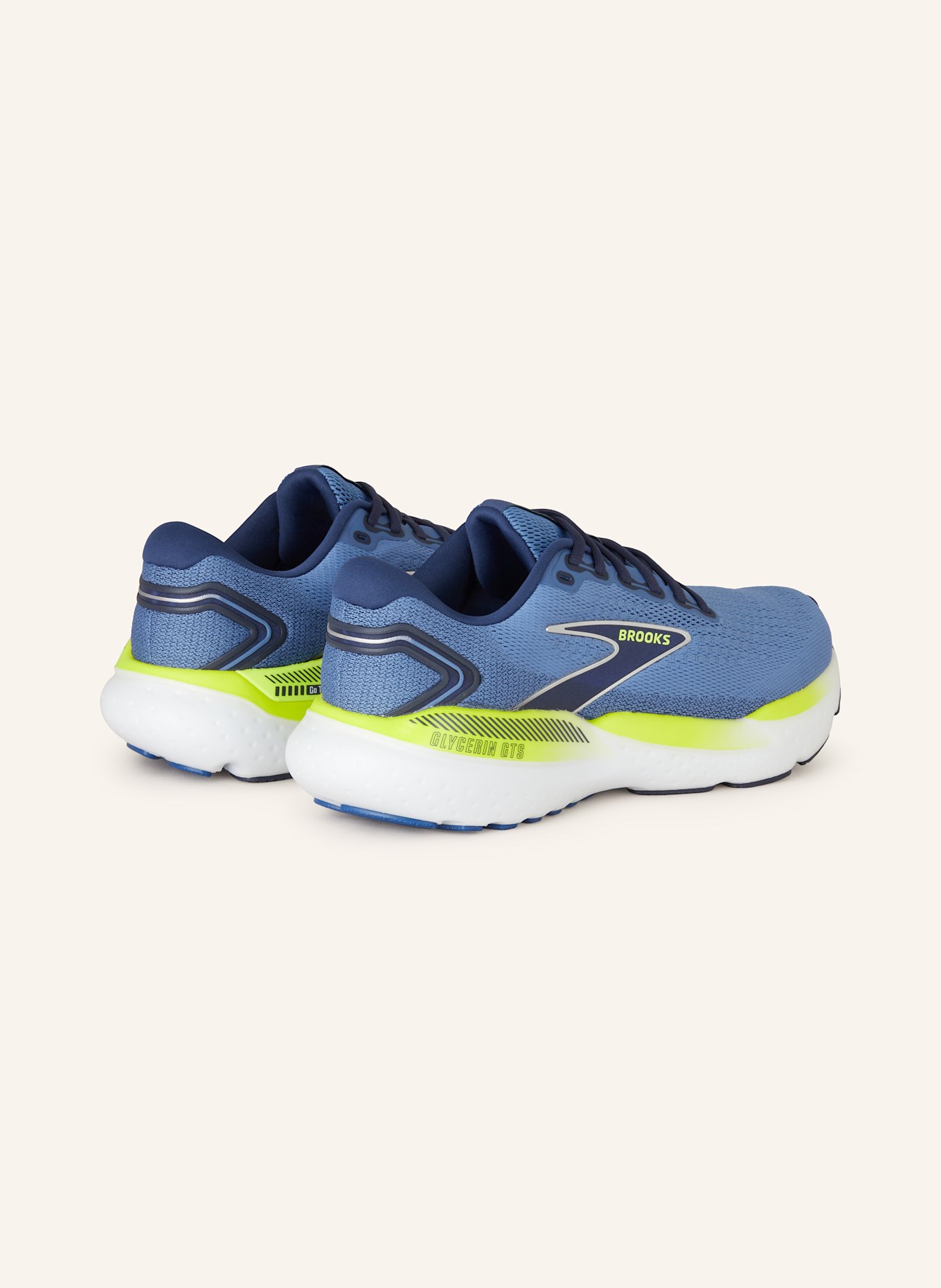 BROOKS Running shoes GLYCERIN GTS 21, Color: BLUE/ DARK BLUE/ NEON YELLOW (Image 2)