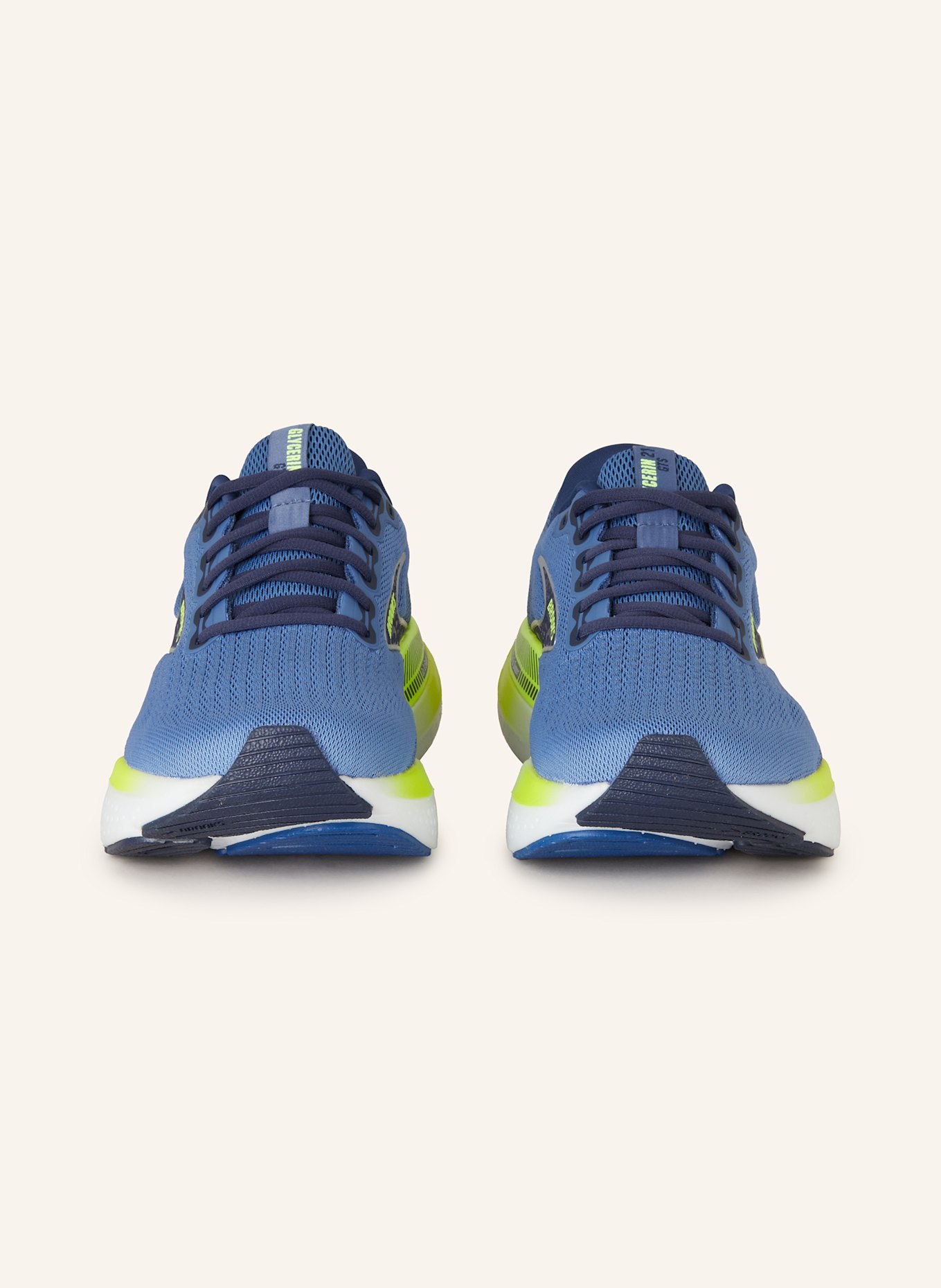 BROOKS Running shoes GLYCERIN GTS 21, Color: BLUE/ DARK BLUE/ NEON YELLOW (Image 3)