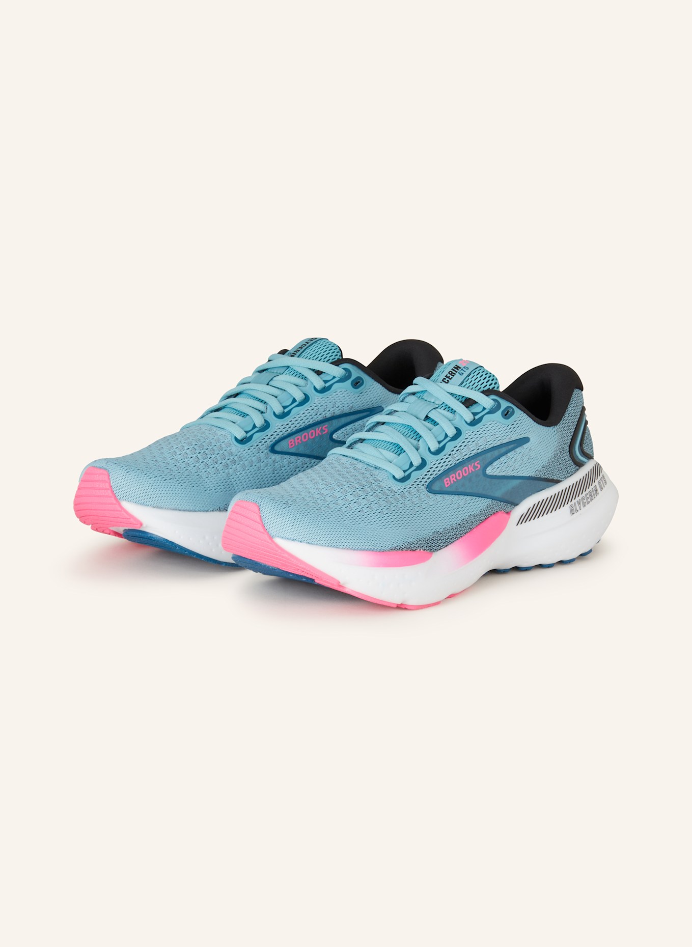 BROOKS Running shoes GLYCERIN GTS 21, Color: LIGHT BLUE/ PINK/ WHITE (Image 1)