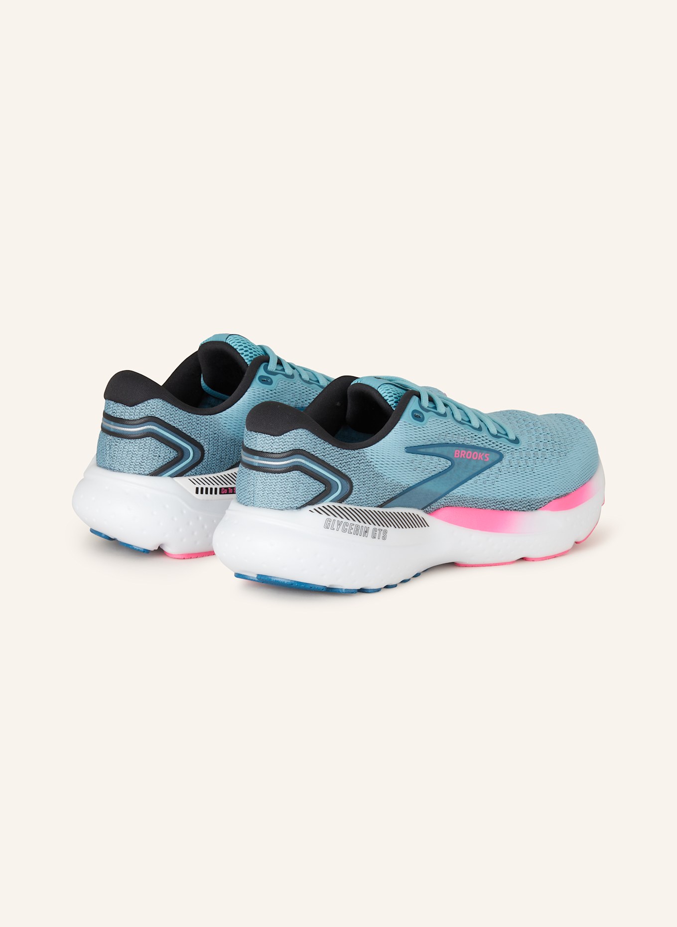 BROOKS Running shoes GLYCERIN GTS 21, Color: LIGHT BLUE/ PINK/ WHITE (Image 2)