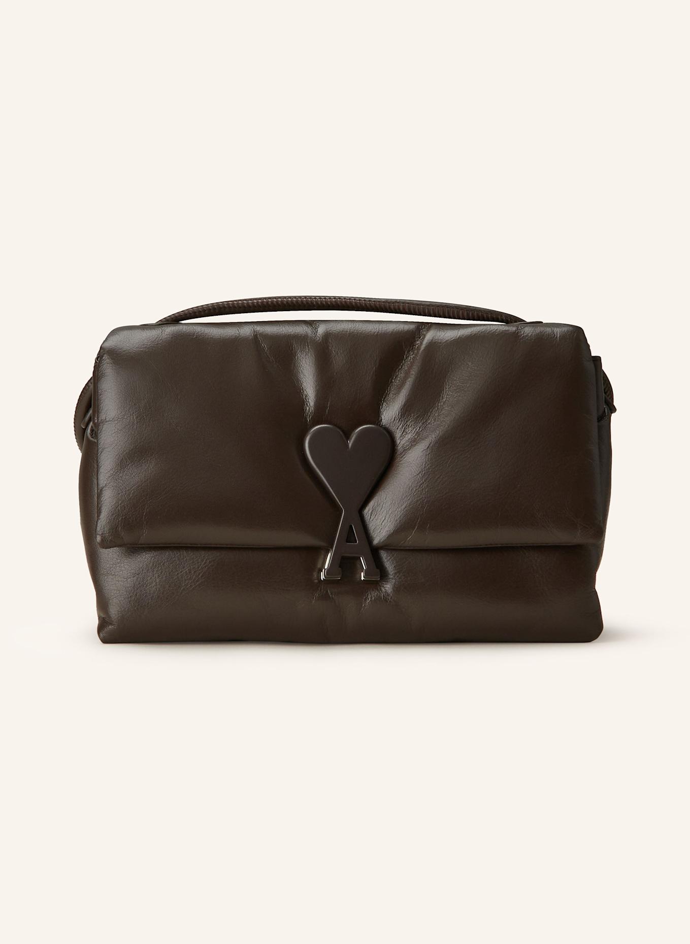 Ami Paris Sac à bandoulière VOULEZ VOUS: MARRON FONCÉ