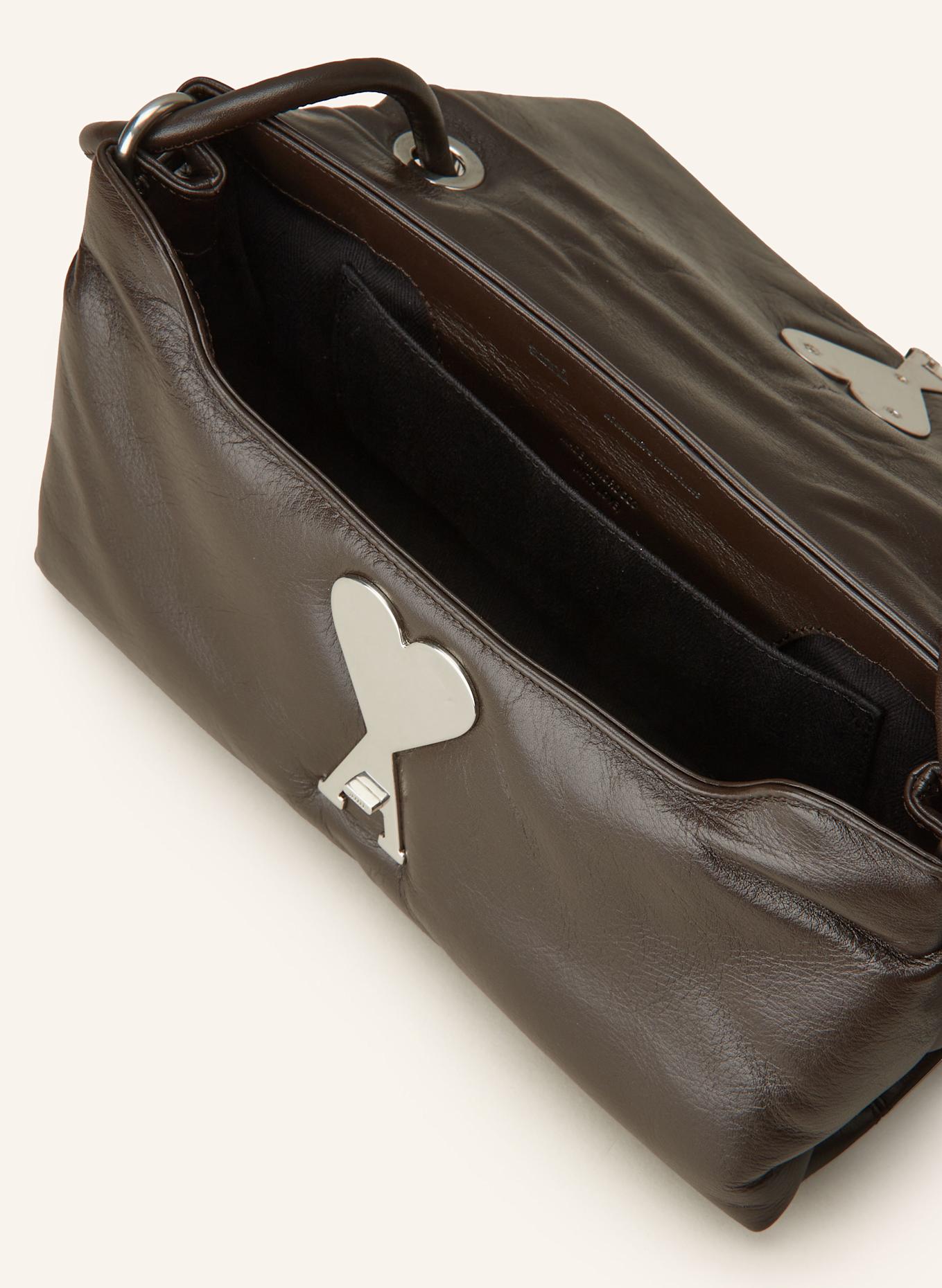 Ami Paris Sac à bandoulière VOULEZ VOUS: MARRON FONCÉ