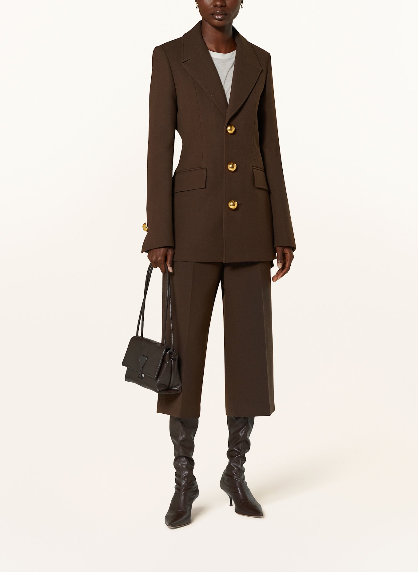 Ami Paris Sac à bandoulière VOULEZ VOUS: MARRON FONCÉ