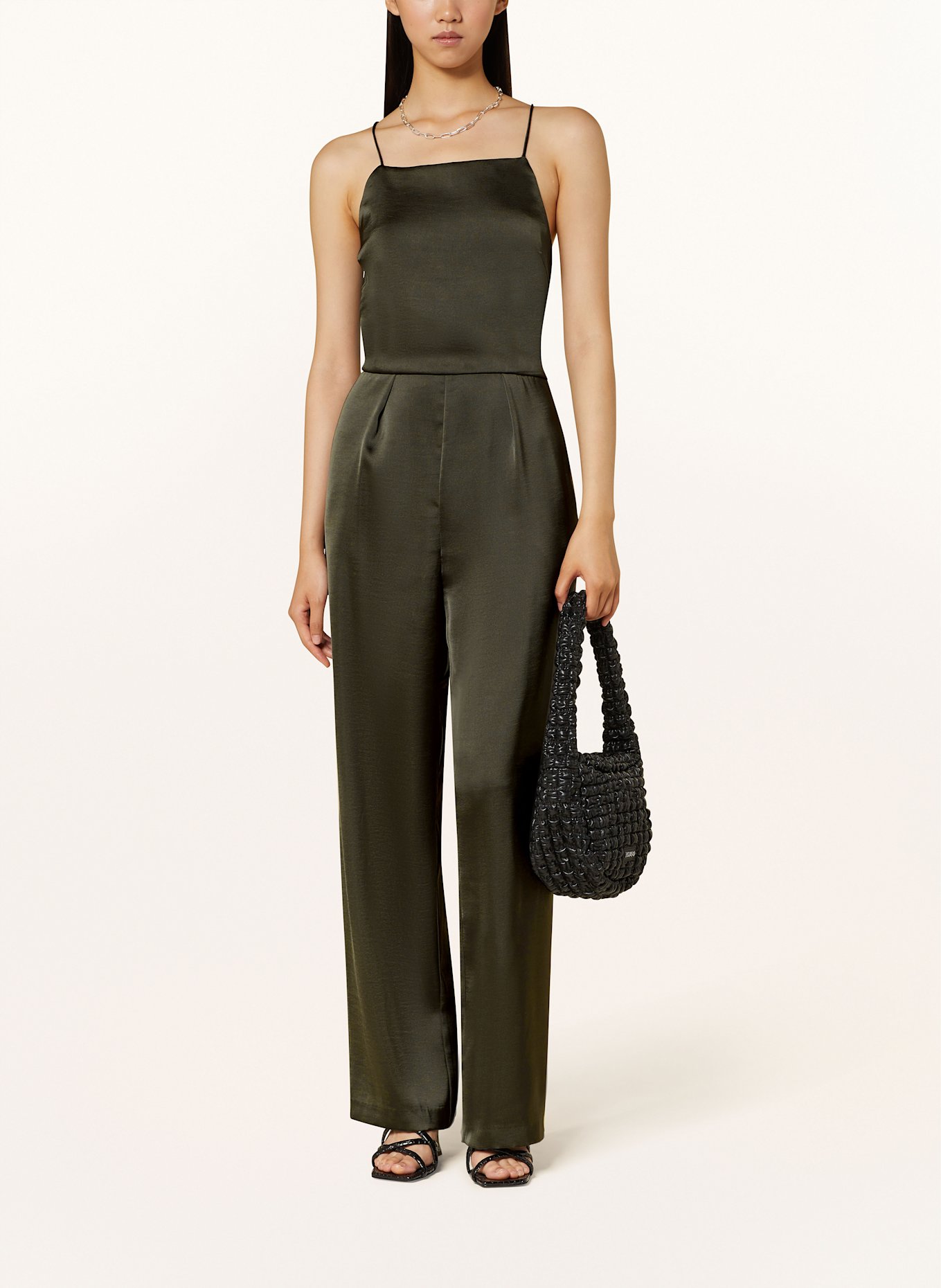 SAMSØE  SAMSØE Jumpsuit SAVILLA aus Satin: KHAKI