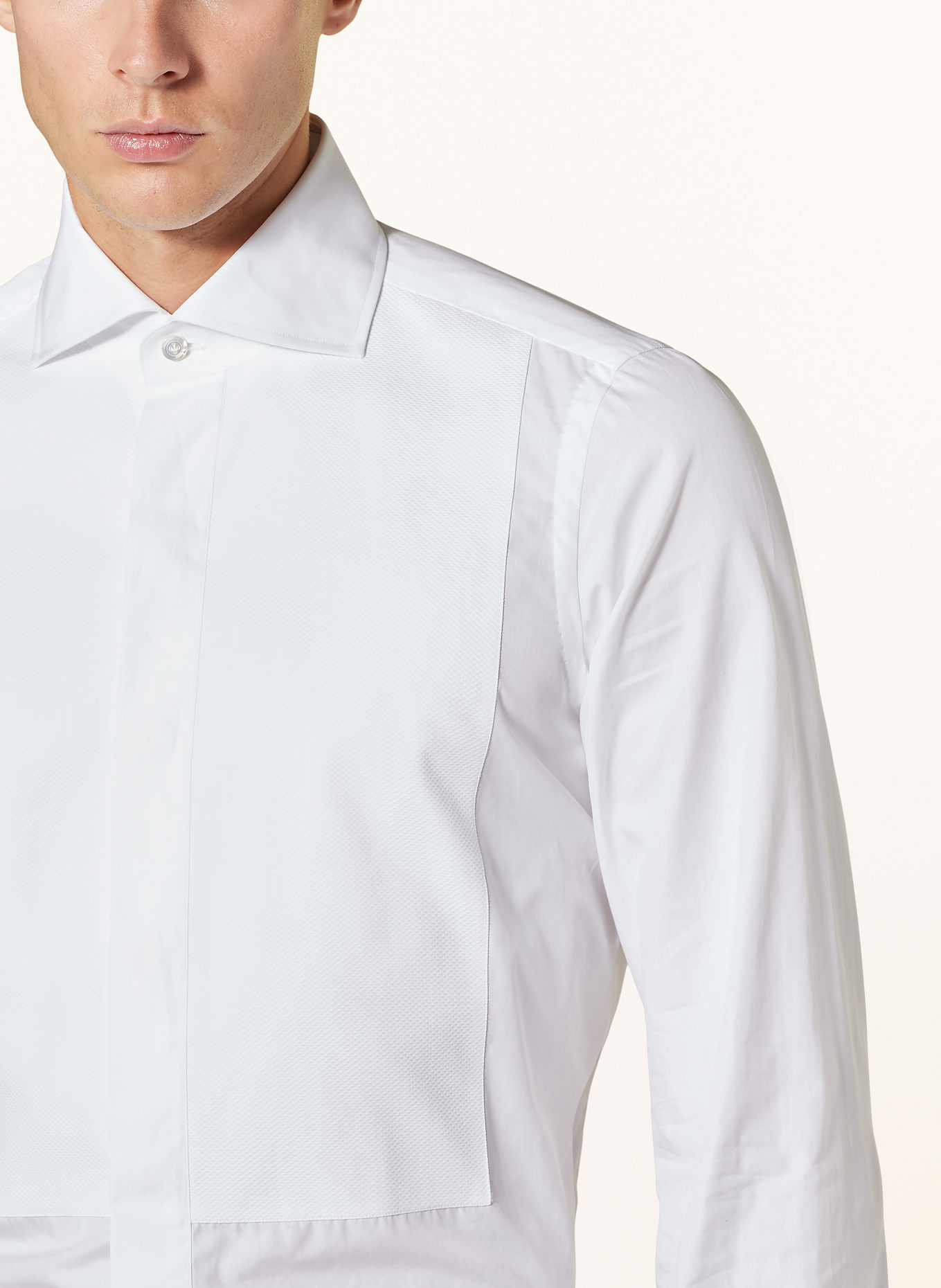 FINAMORE 1925 Tuxedo shirt EDUARDO regular fit, Color: WHITE (Image 4)