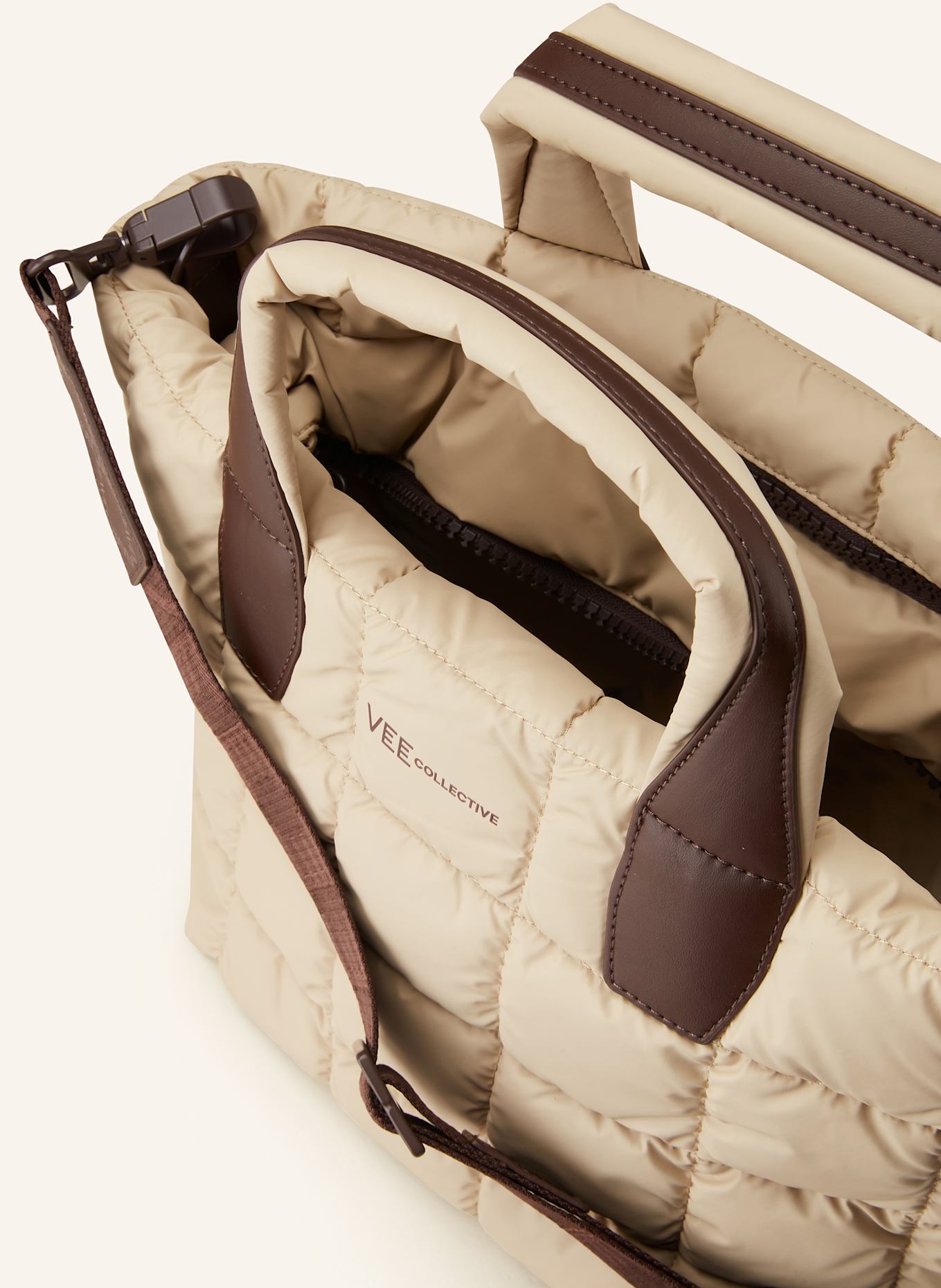 Vee Collective Shopper PORTER TOTE SMALL mit Pouch in hellbraun