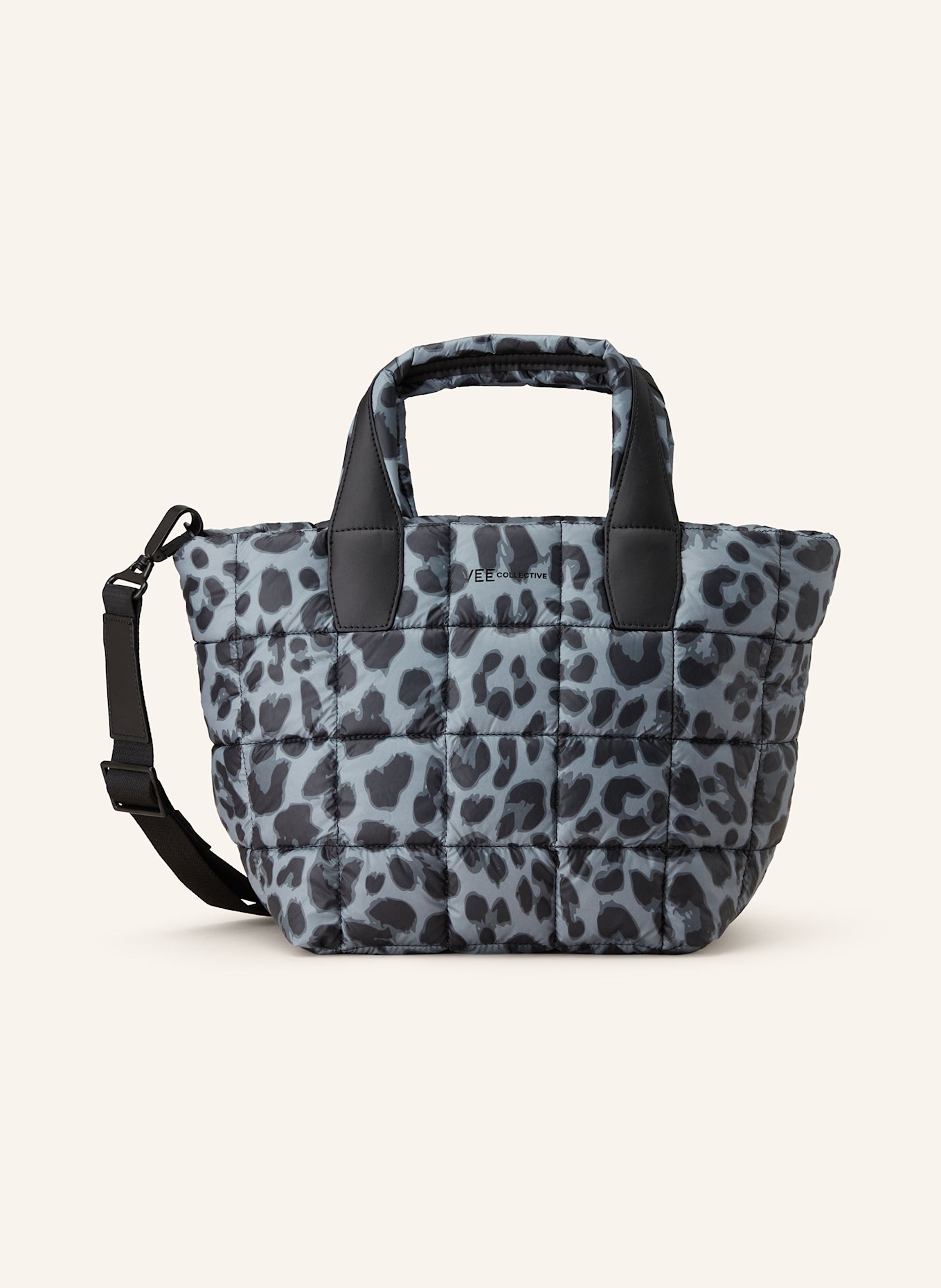 Vee Collective Shopper PORTER TOTE SMALL mit Pouch, Farbe: SCHWARZ/ GRAU/ HELLGRAU (Bild 1)