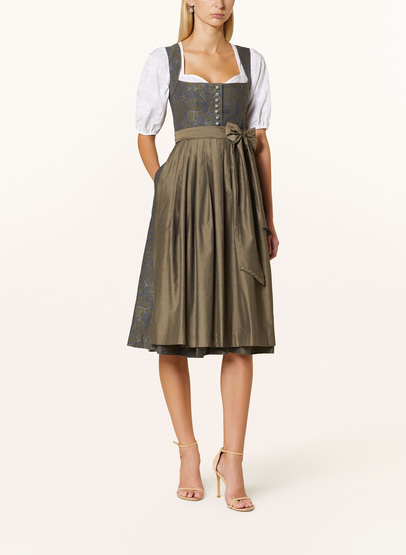 CocoVero Dirndl HEDI: OLIV/ BLAU
