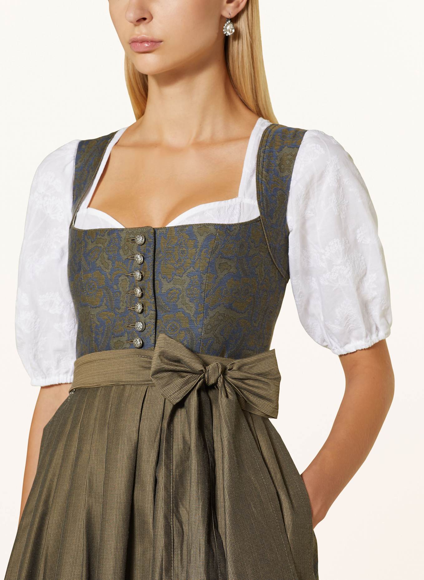 CocoVero Dirndl HEDI: OLIV/ BLAU