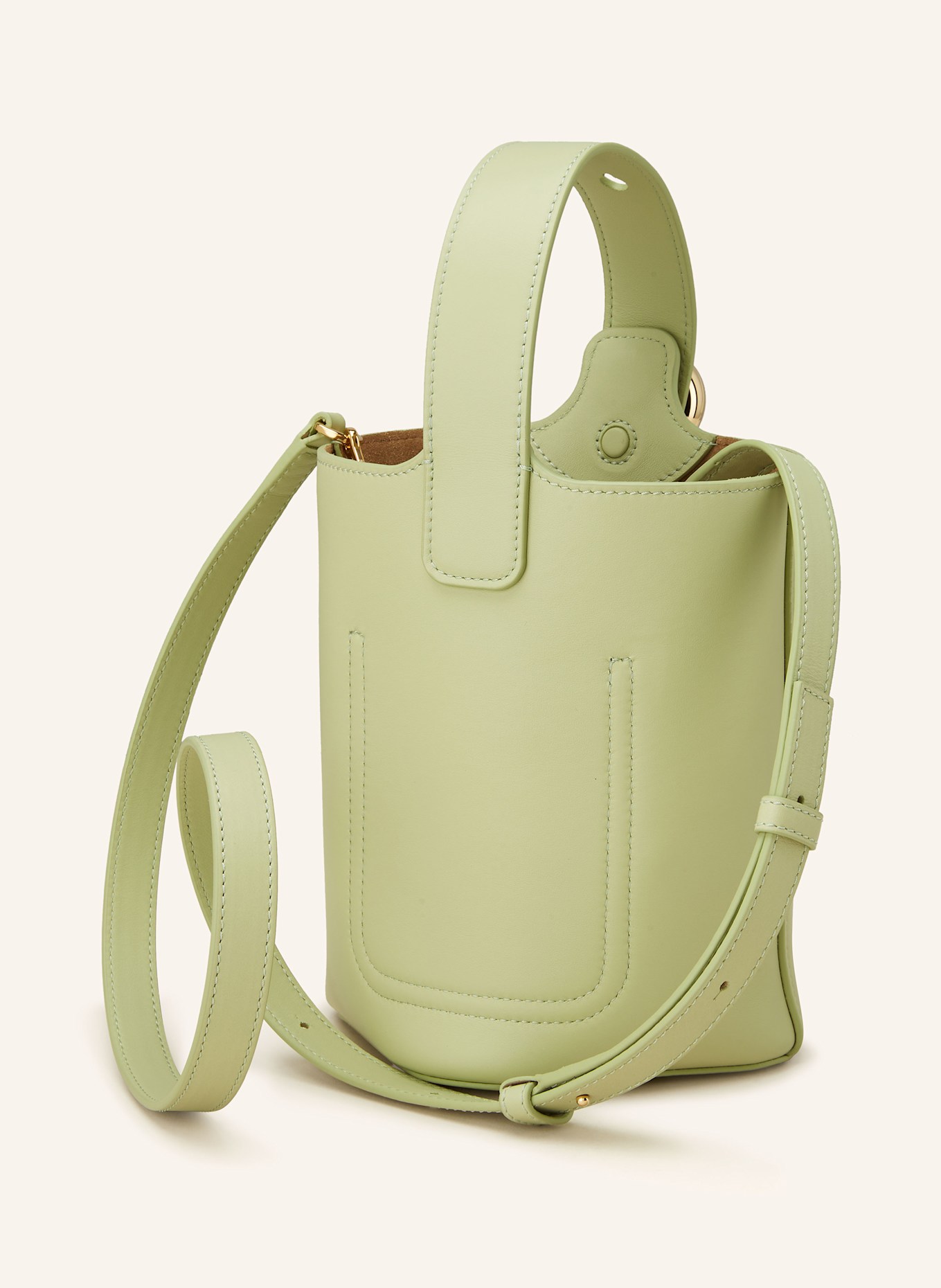 LOEWE Handtasche PEBBLE BUCKET MINI: HELLGRÜN