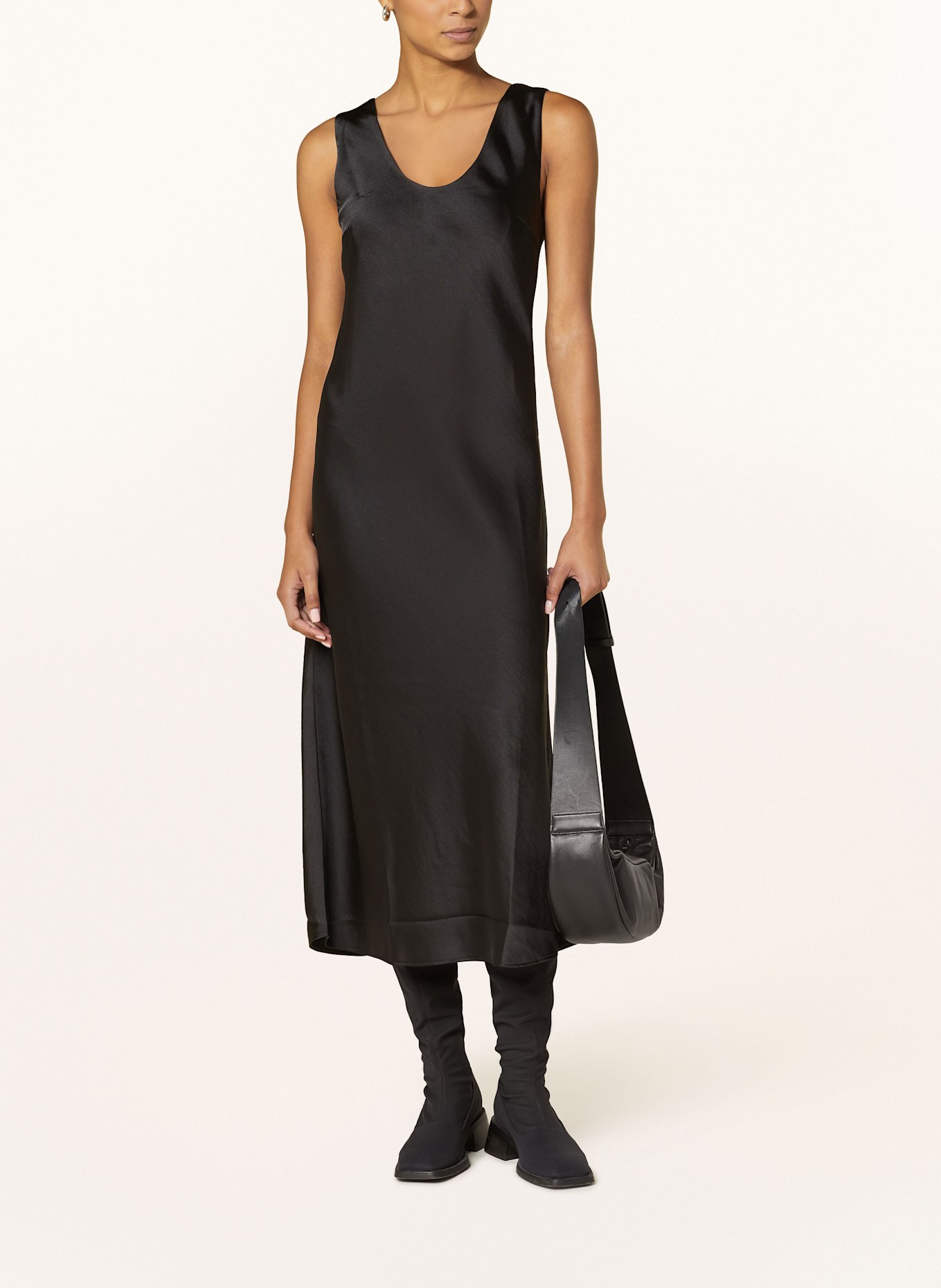 SAMSØE  SAMSØE Satinkleid SASUMMA: SCHWARZ