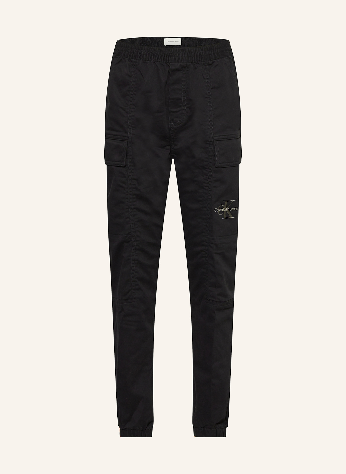 Calvin Klein cargobyxor: SVART