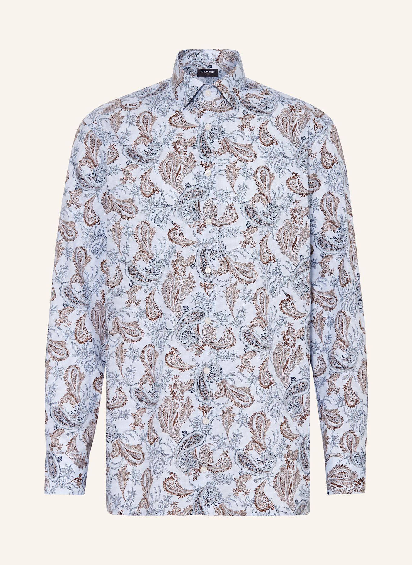 OLYMP Hemd Luxor modern fit: HELLBLAU / DUNKELBLAU / DUNKELBRAUN