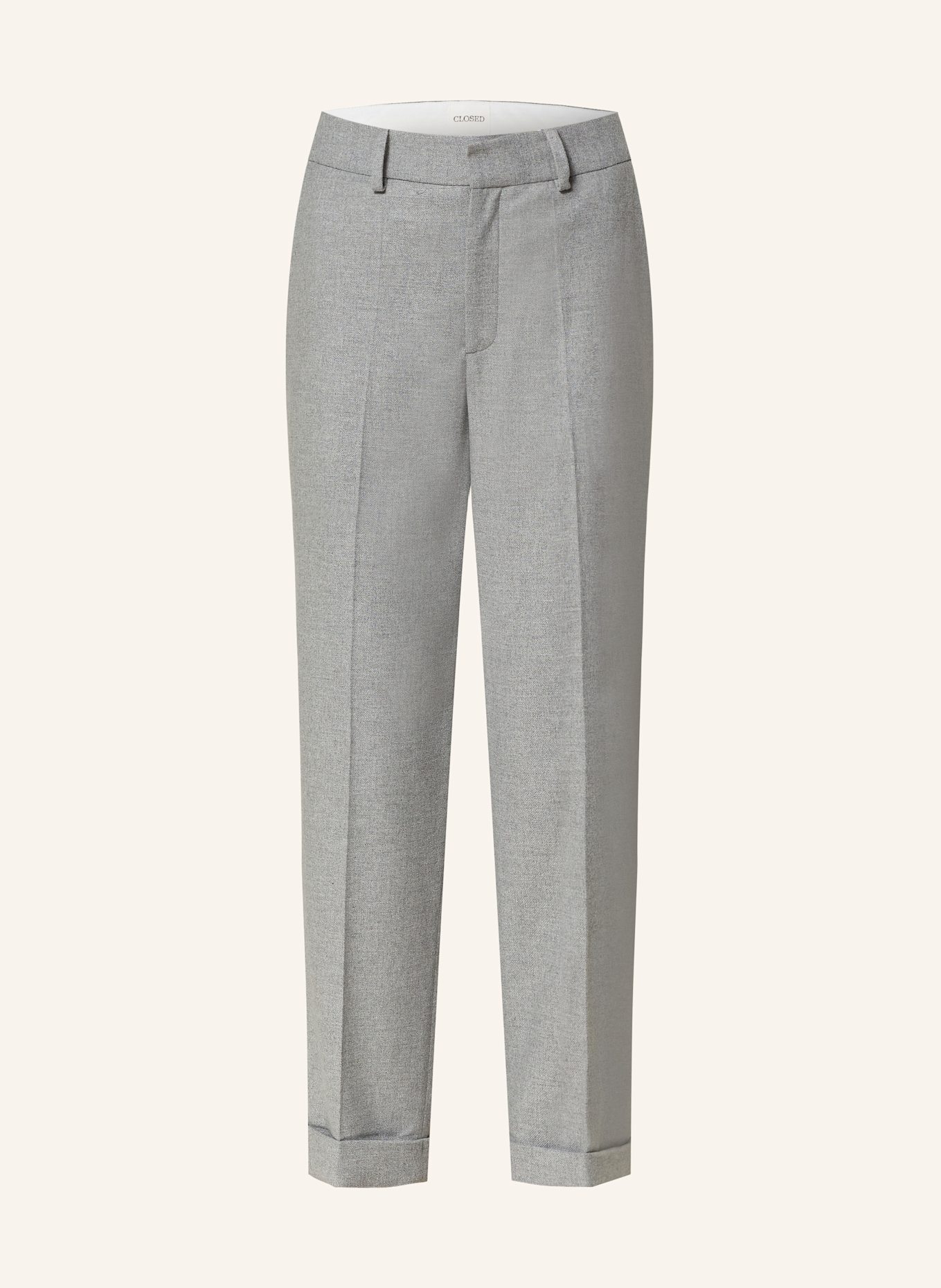 CLOSED 7/8 flannel trousers AUCKLEY, Color: GRAY (Image 1)