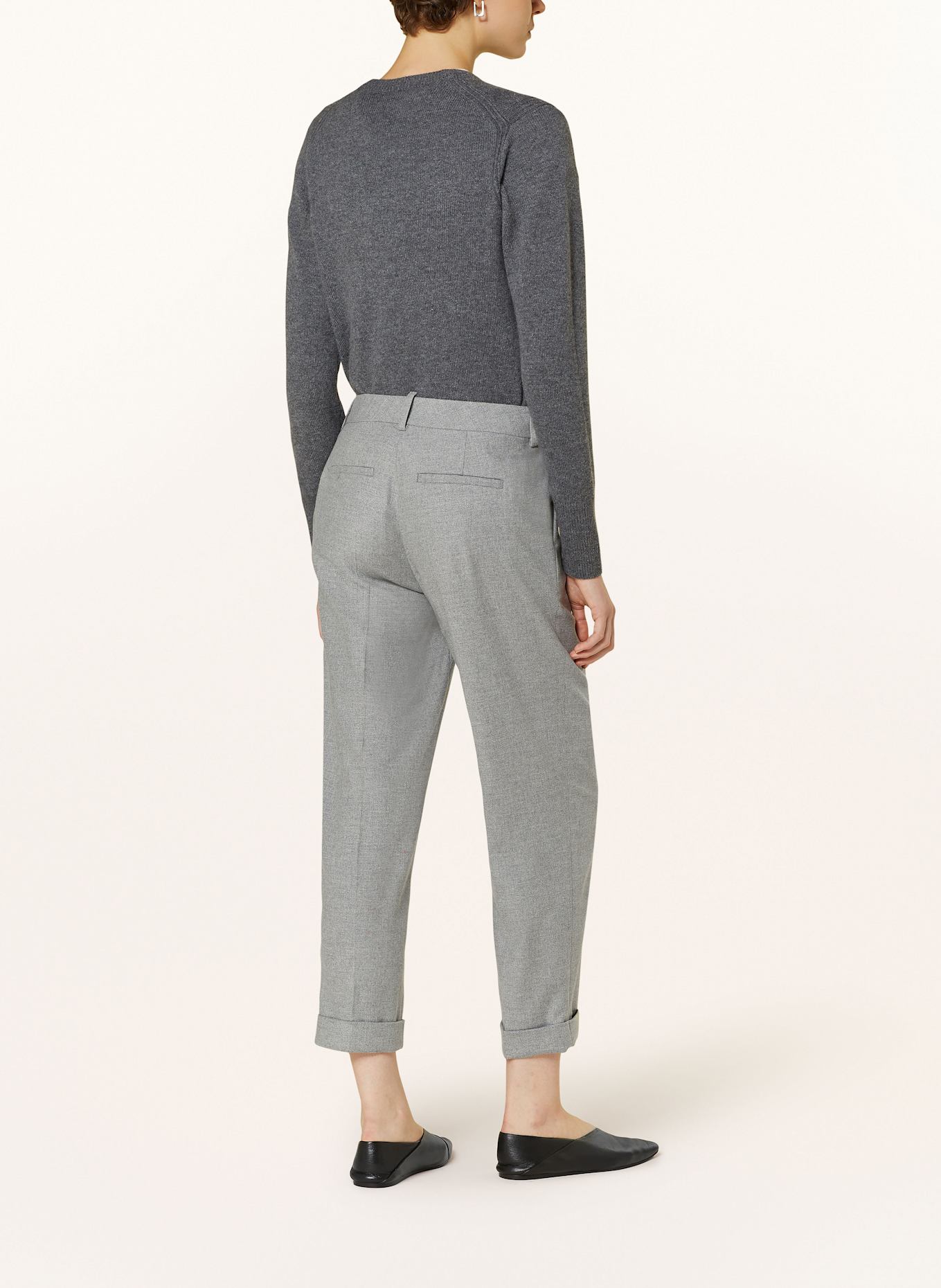 CLOSED 7/8 flannel trousers AUCKLEY, Color: GRAY (Image 3)