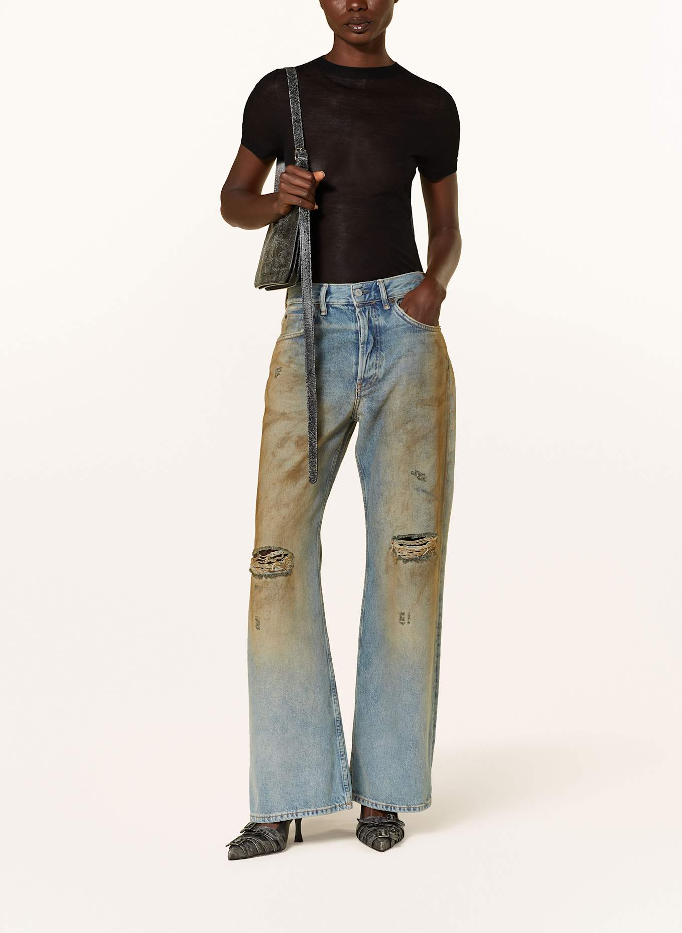 Acne Studios T-shirt: CZARNY