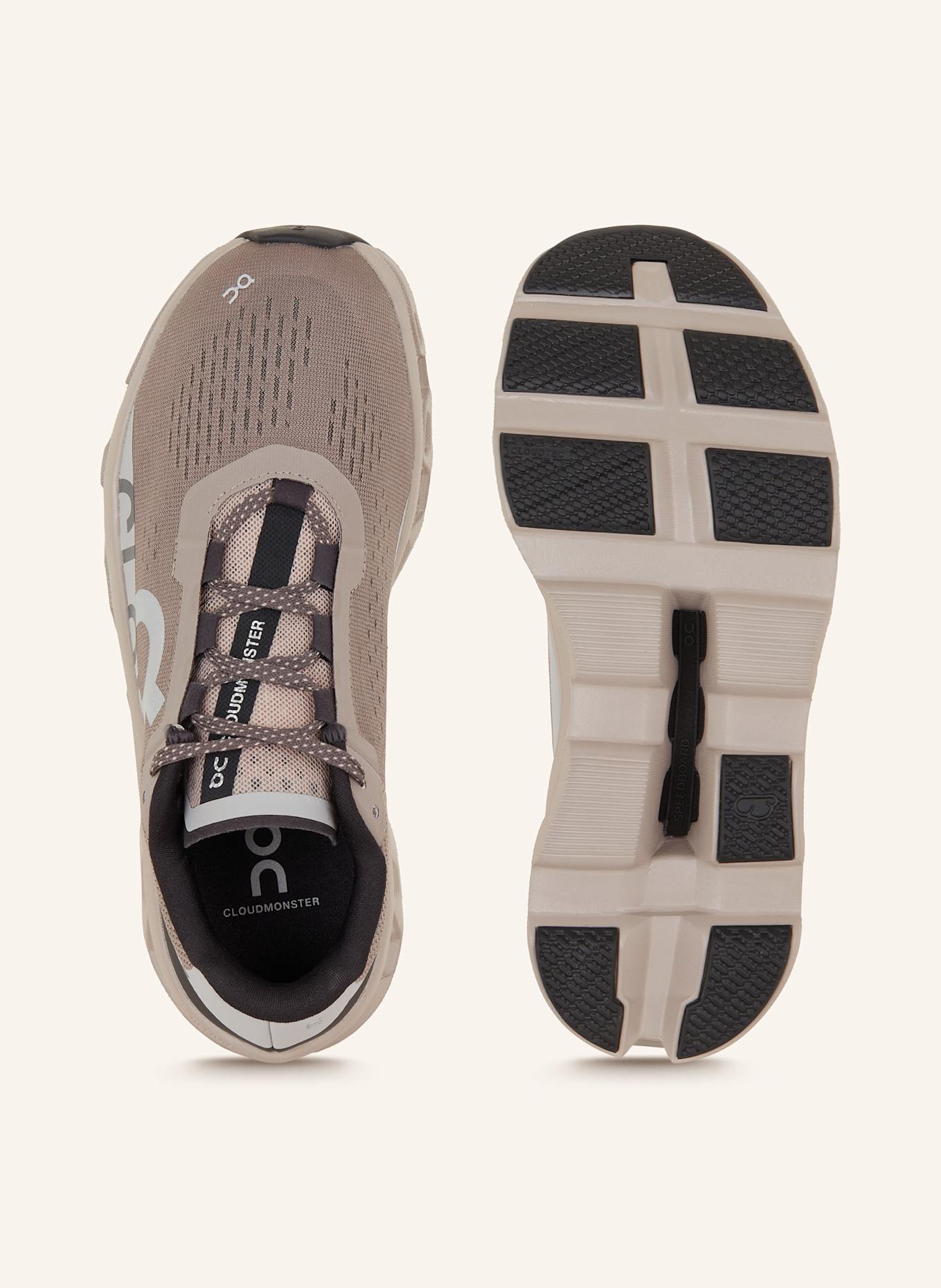 On Sneaker CLOUDMONSTER: ROSÉ/ HELLGRAU/ GRAU