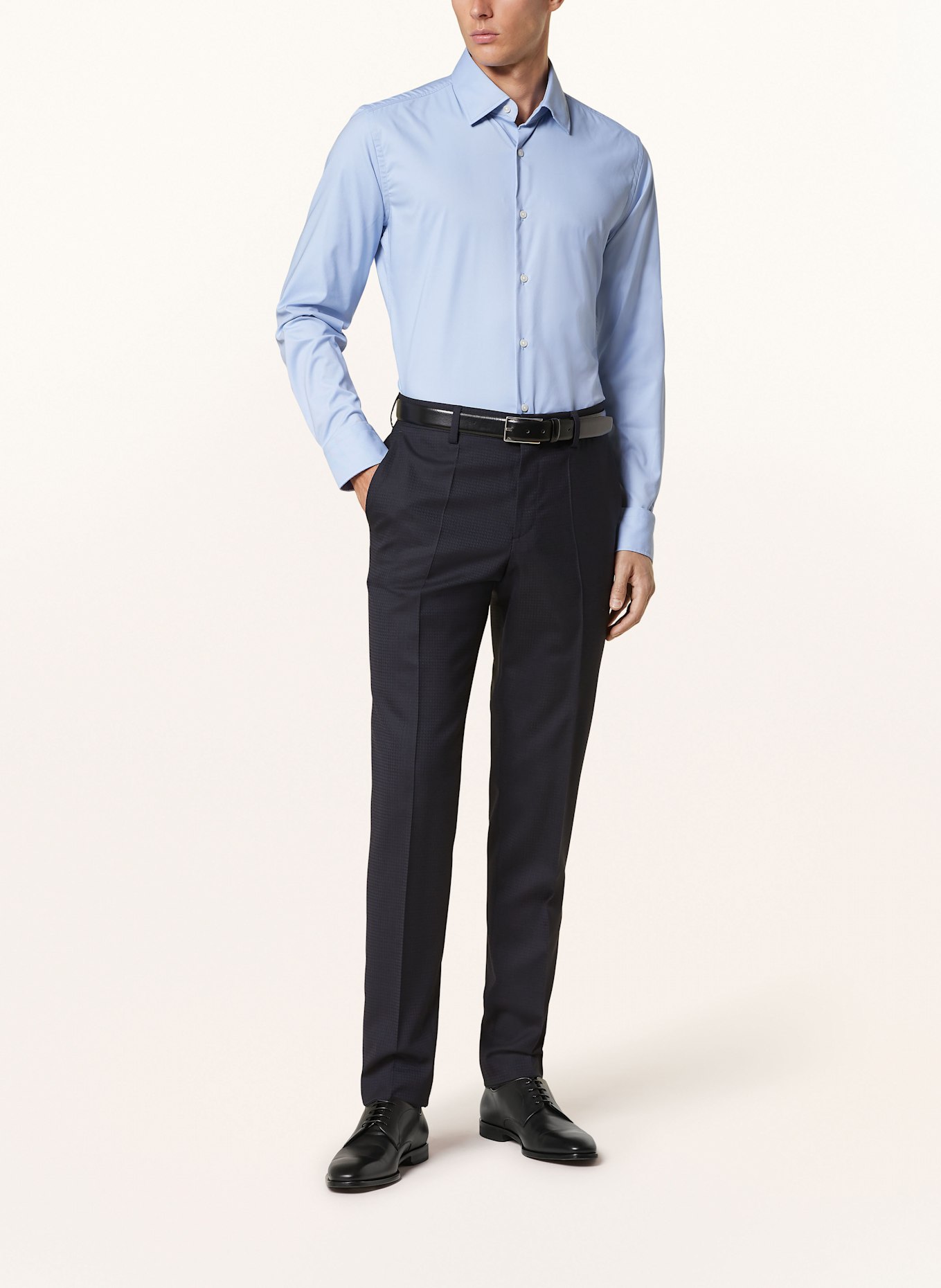 BOSS Shirt HANK slim fit: LIGHT BLUE