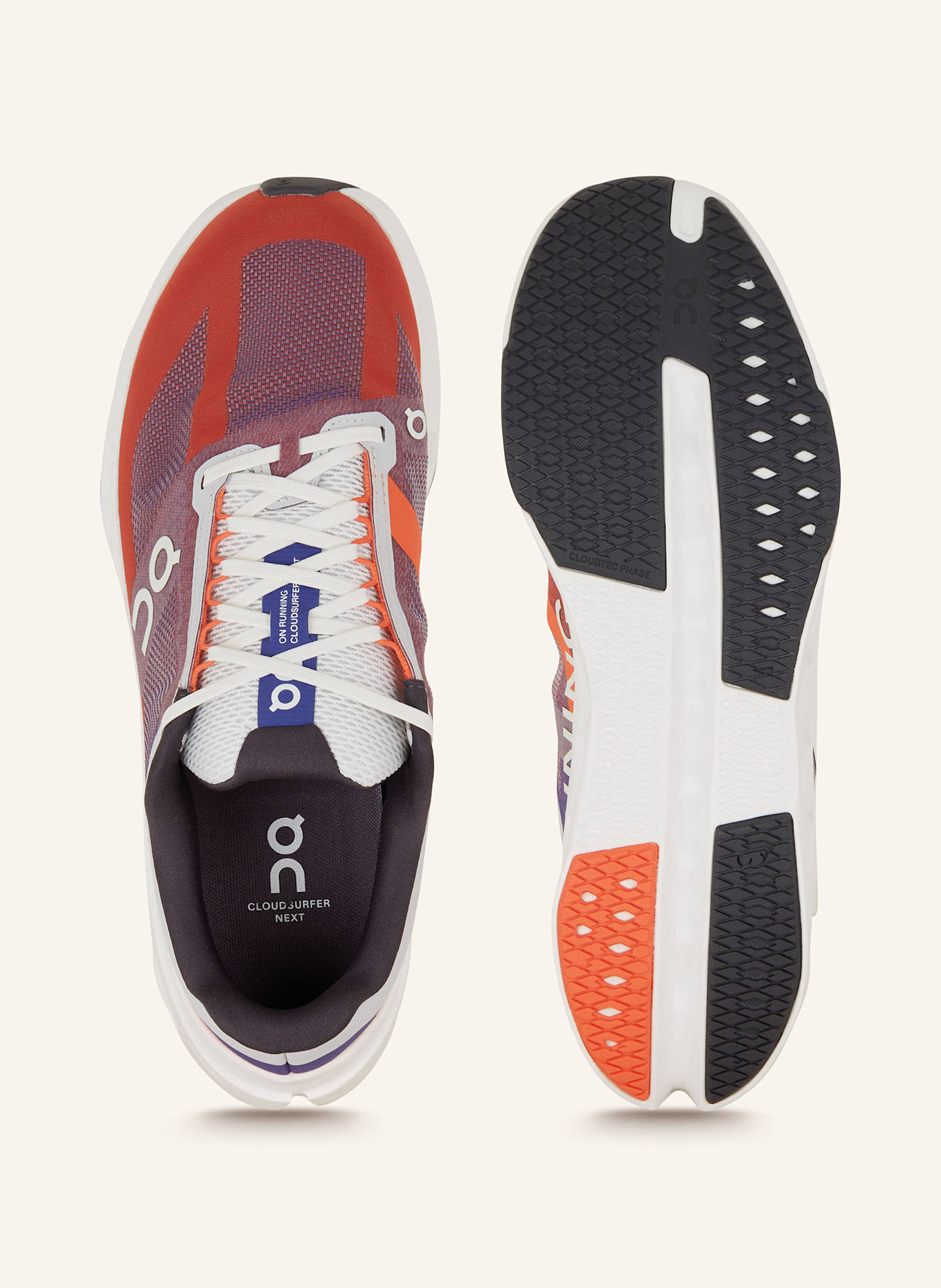 On Running shoes CLOUDSURFER NEXT, Color: RED/ BLUE/ ECRU (Image 5)