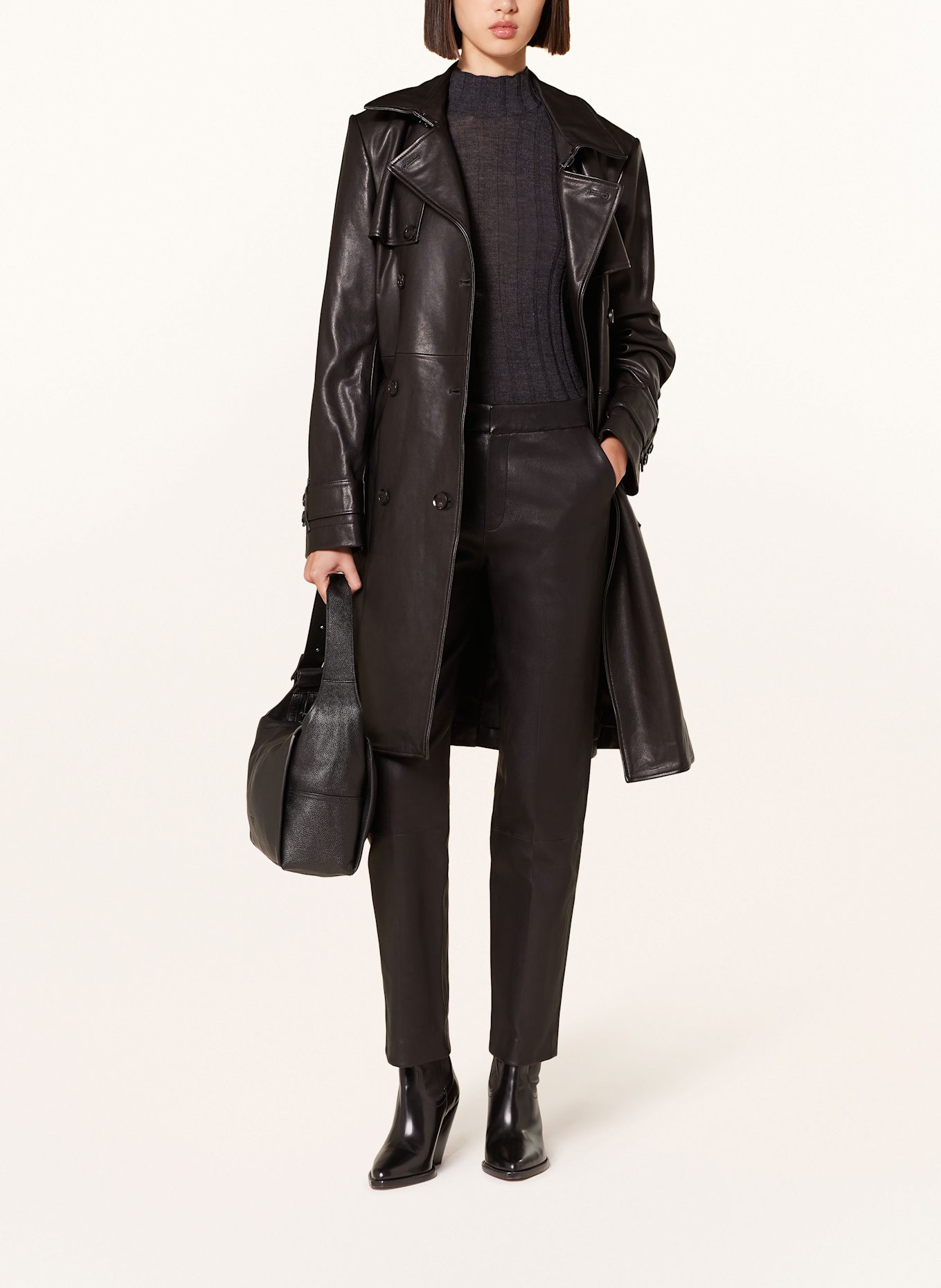 BELSTAFF Lederhose RADIUM: SCHWARZ