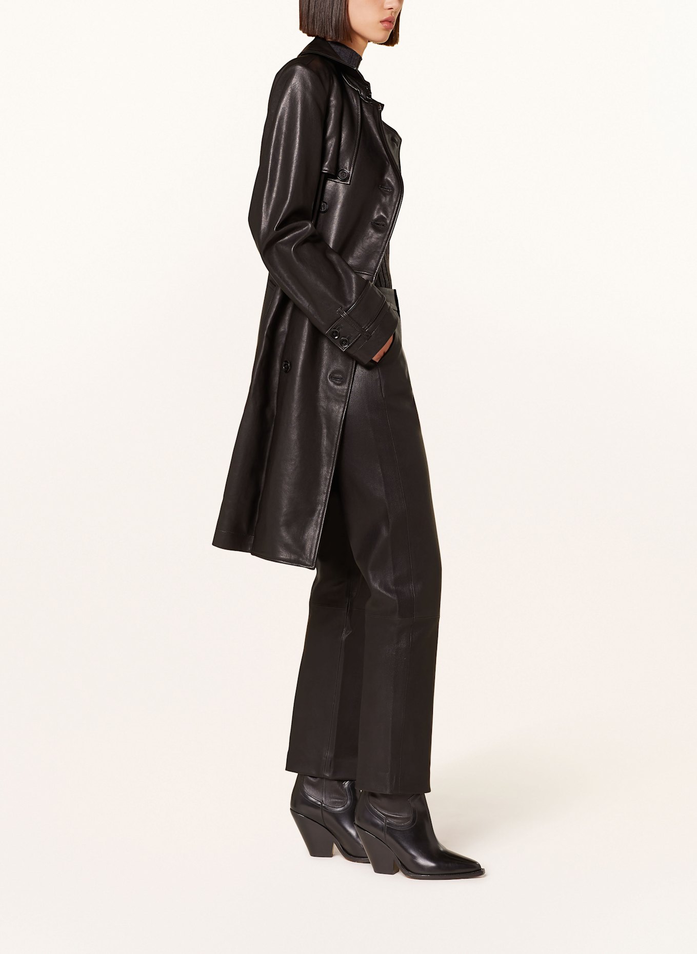 BELSTAFF Lederhose RADIUM: SCHWARZ