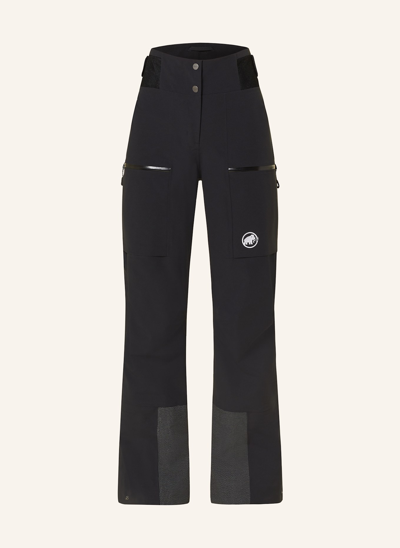 MAMMUT STONEY hardshell ski pants in black