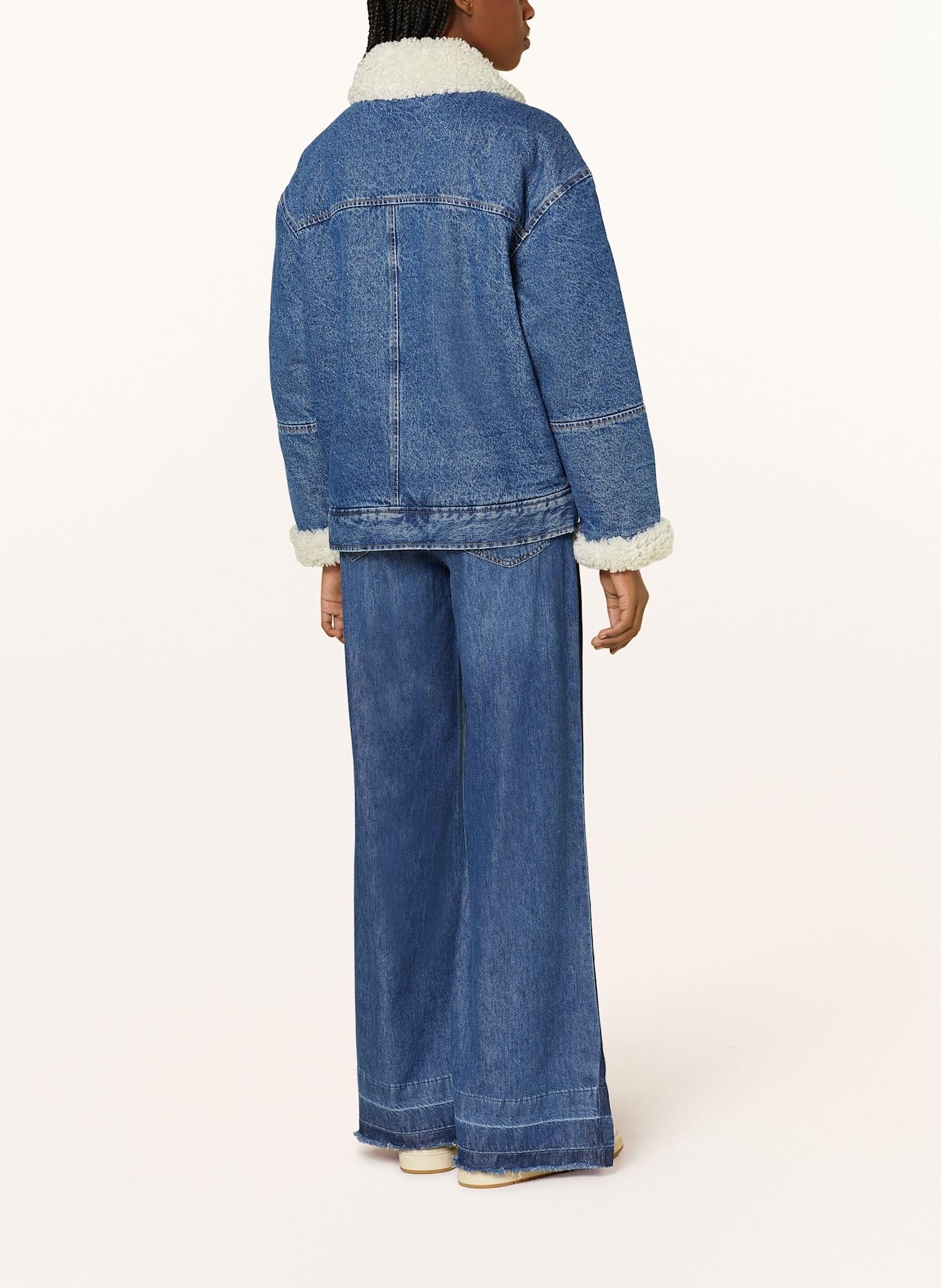 Levi's® Jeansjacke mit Teddyfell: DUNKELBLAU