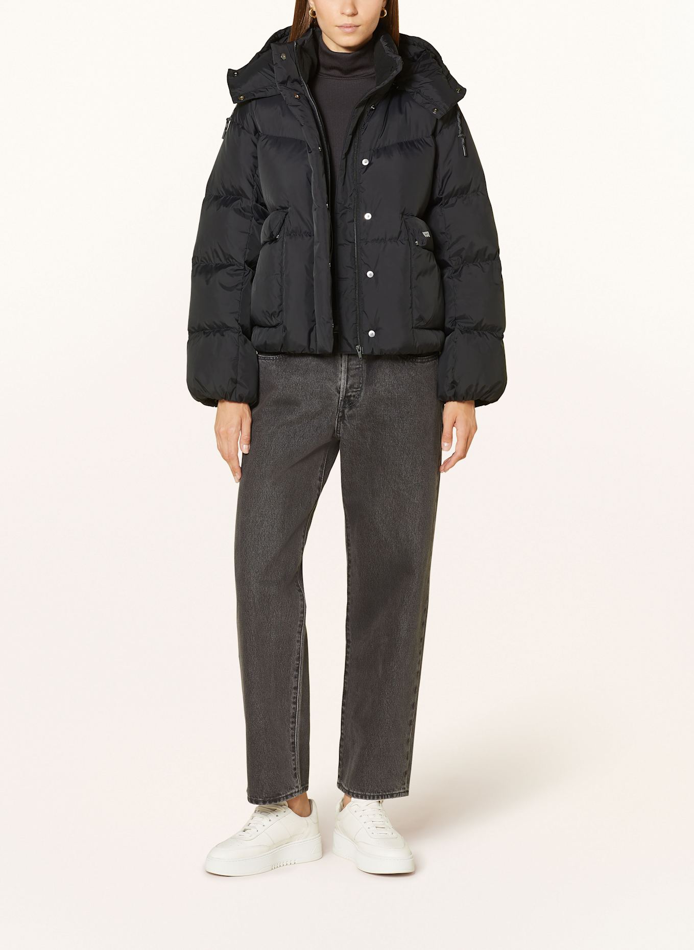Levi s WESTERN BUBBLE SHORTY down jacket with detachable hood