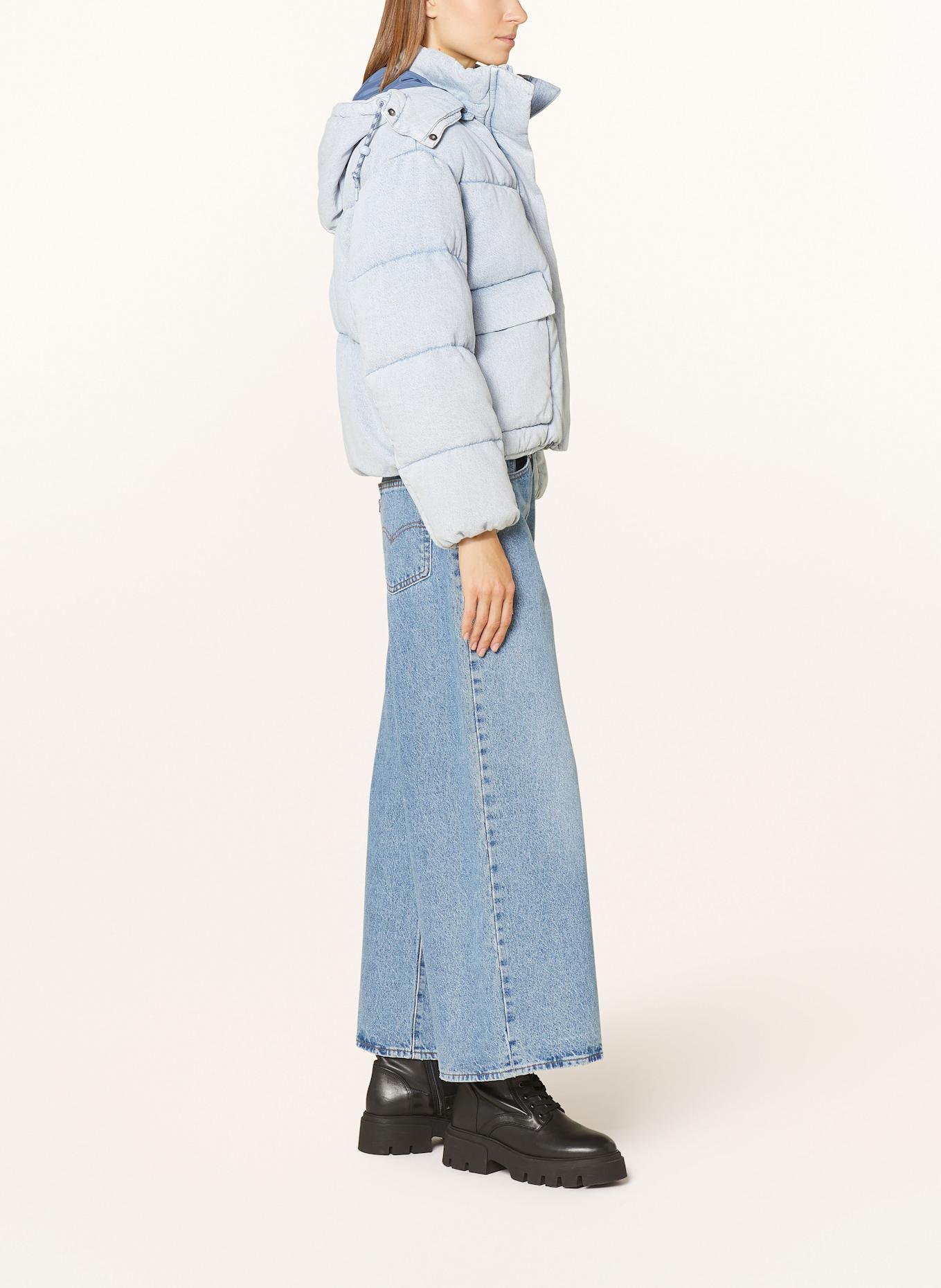 Levi's® Doudoune WESTERN BUBBLE SHORTY avec capuche amovible: BLEU CLAIR