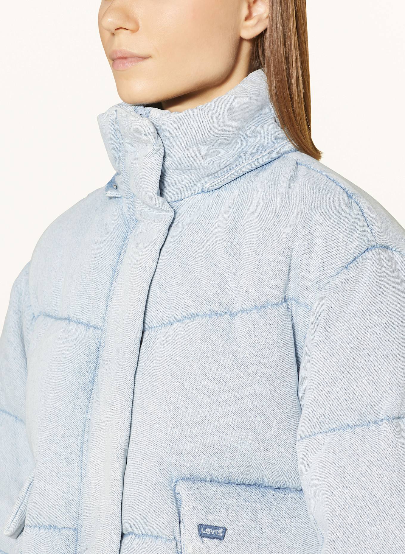 Levi's® Doudoune WESTERN BUBBLE SHORTY avec capuche amovible: BLEU CLAIR