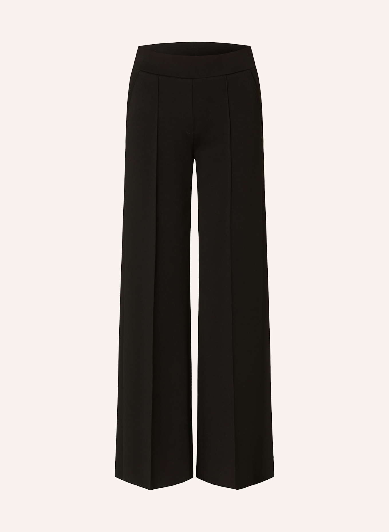 RIANI Wide leg trousers made of jersey: BLACK